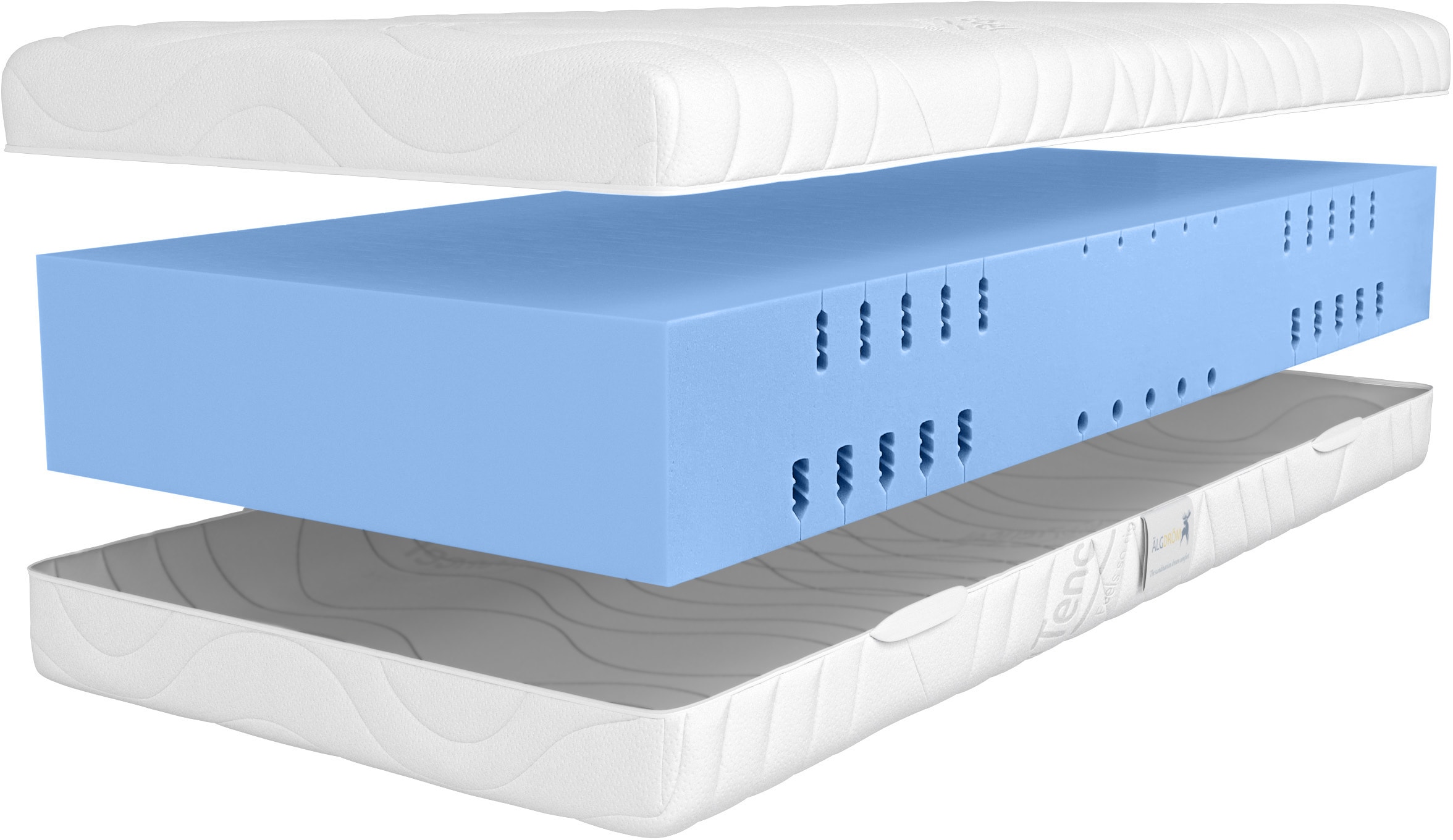 OTTO home Komfortschaummatratze »NEUHEIT, PREMIUM Tornby, 90x200 cm, 140x200 cm & mehr, atmungsaktiv« 27 cm hoch Raumgewicht: 39 kg/m³ 1 Stk. tlg. Wendematratze H2+3/H3+4/H4+5, ergonomisch, langlebige Qualität (RG 39)