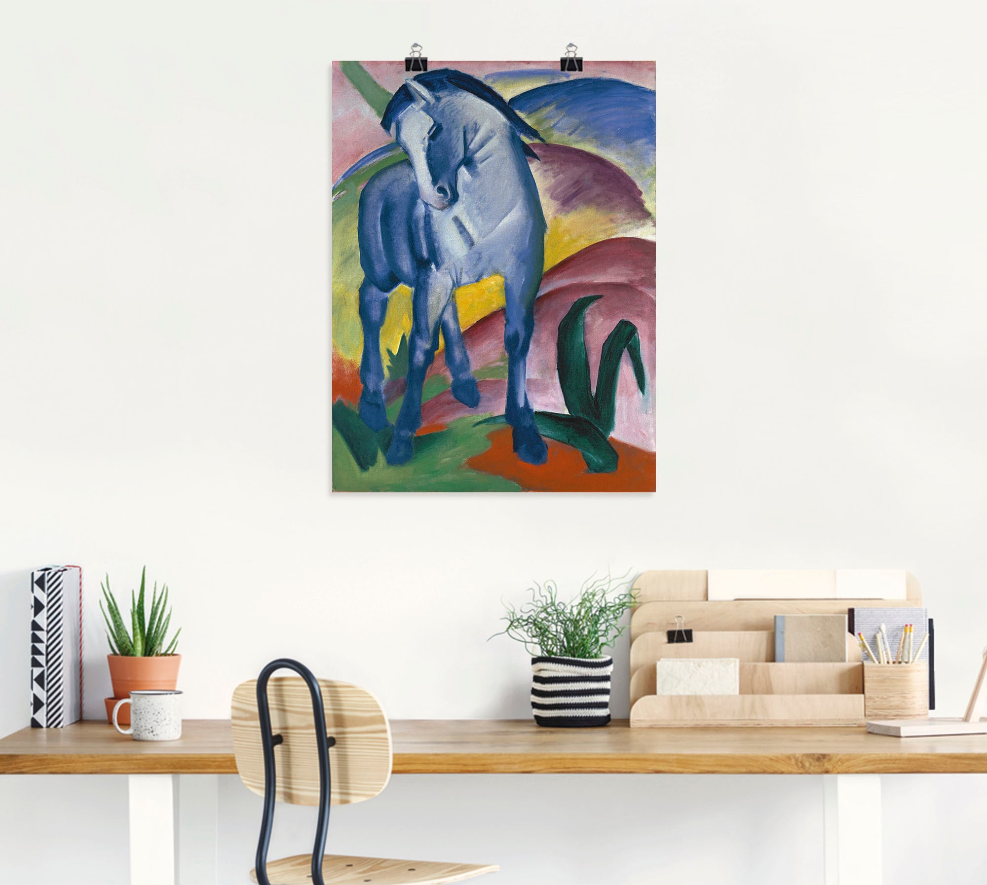 Artland Wandbild »Blaues Pferd I. 1911.«, Haustiere, (1 St.), als Alubild, Outdoorbild, Leinwandbild, Poster, Wandaufkleber