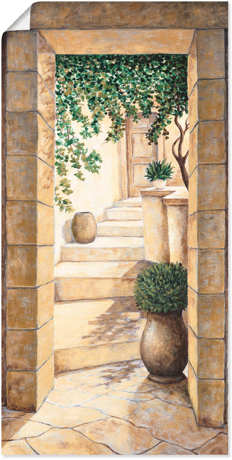 Artland Wandbild »Eingang - Fresco« Fenster & Türen 1 Stk. tlg. als Alubild günstig online kaufen