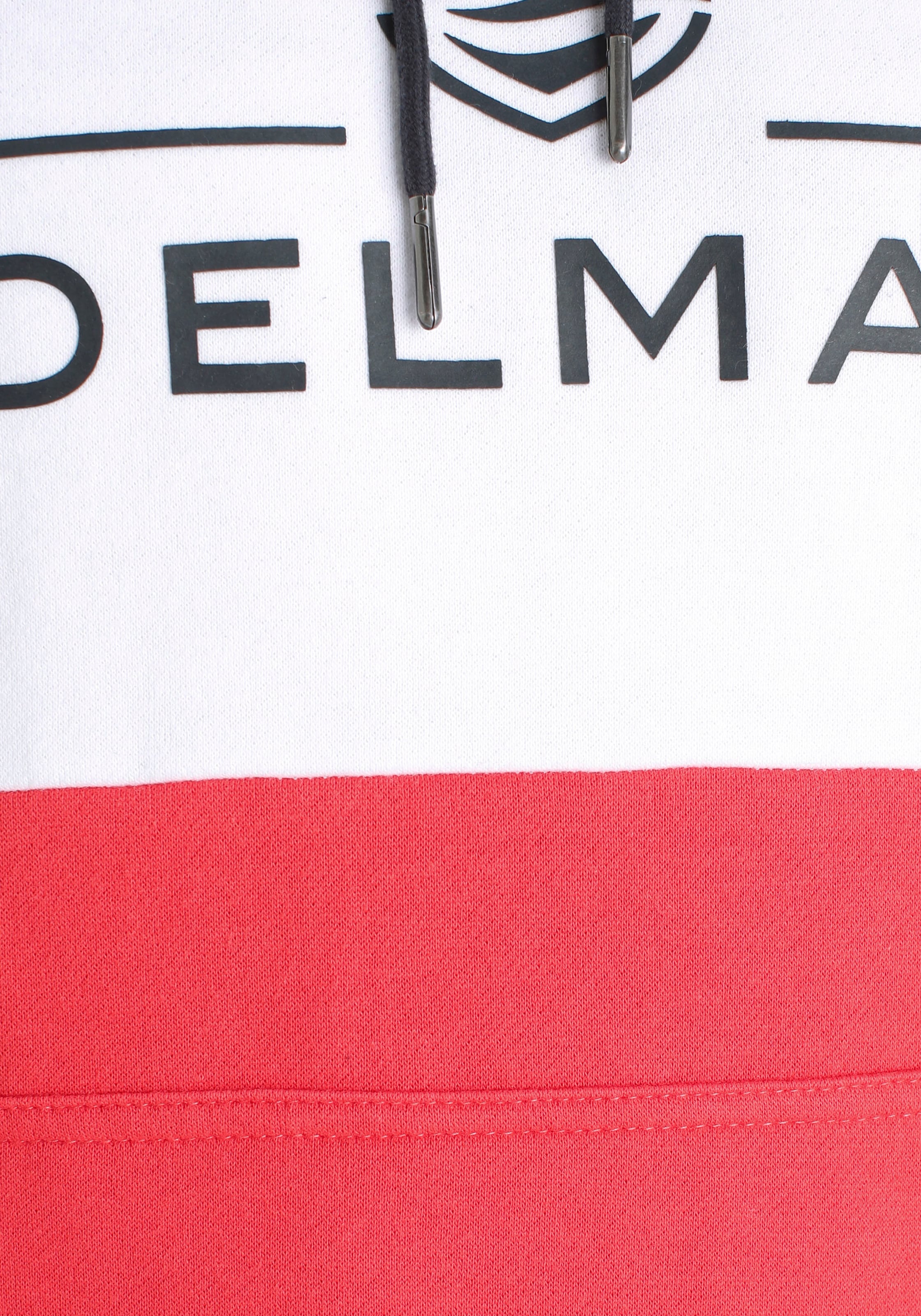 DELMAO Kapuzensweatshirt , Langarm,  lockere Passform,  Colourblocking-Optik,  mit Kapuze
