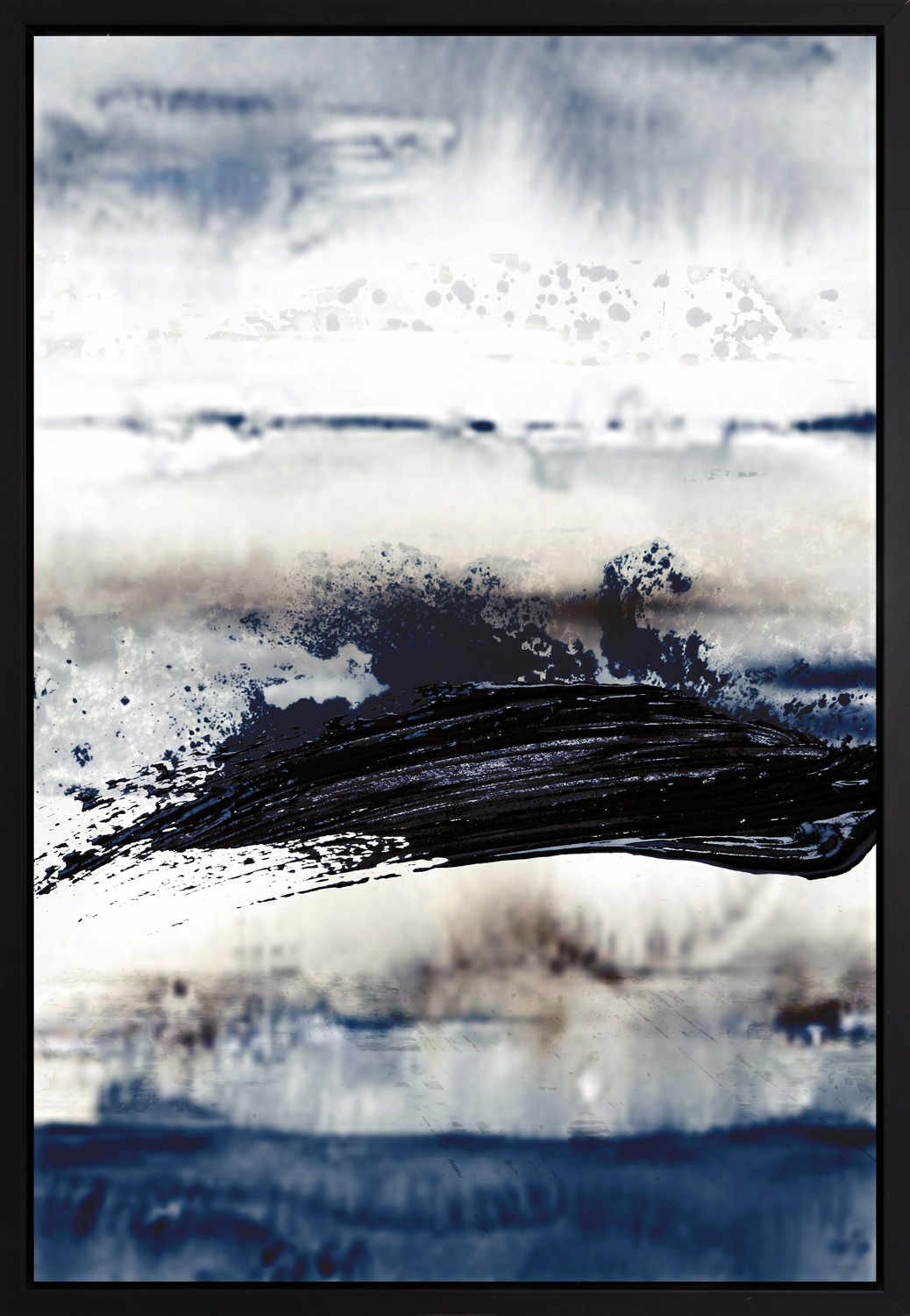queence Leinwandbild »Abstrakt Weiß«, Abstrakt-Kunst-Modern-Meer-Meer Bilde günstig online kaufen