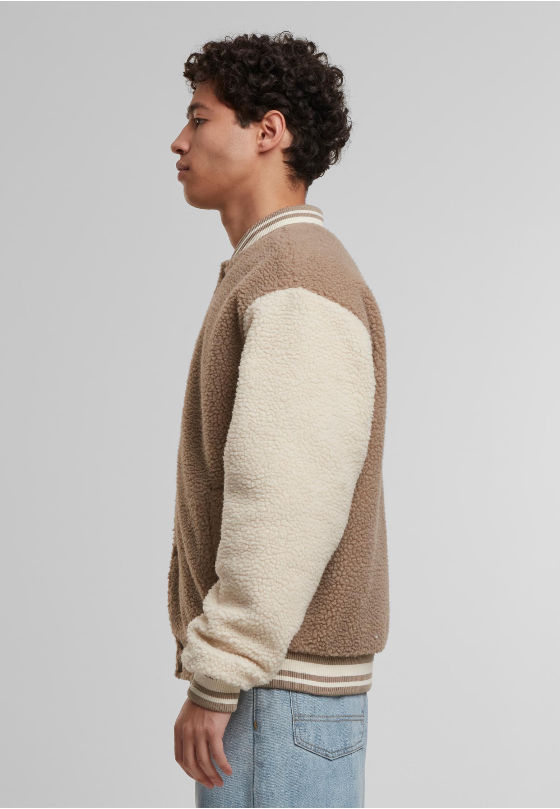 URBAN CLASSICS Collegejacke »Urban Classics Teddy College Jacket« 1 Stk. tlg. ohne Kapuze