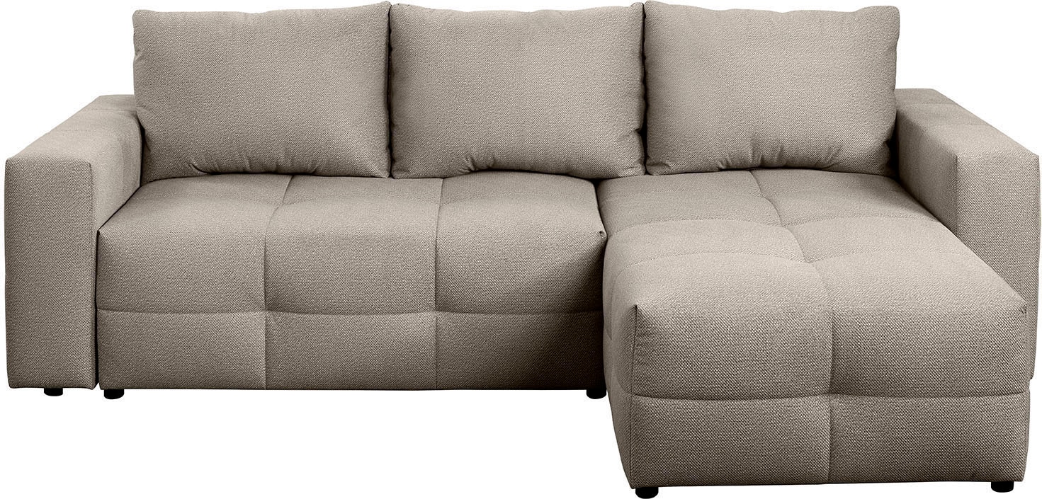 exxpo - sofa fashion Ecksofa Praktische Funktionsecke mit Federkern, Bettfunktion und Stauraum