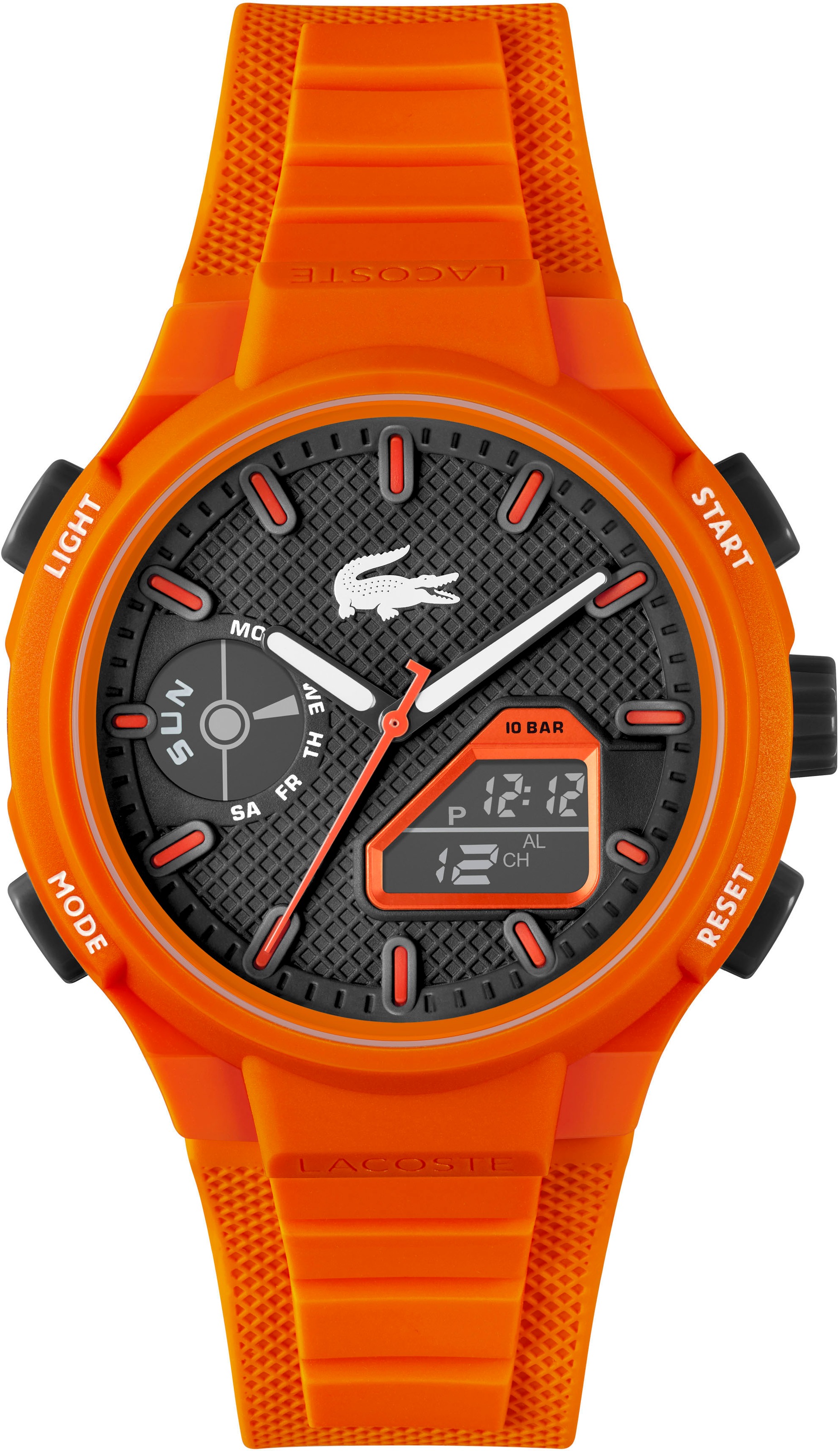 Lacoste Quarzuhr »LC33«, Armbanduhr, Herrenuhr, Silikonarmband, analog, digital