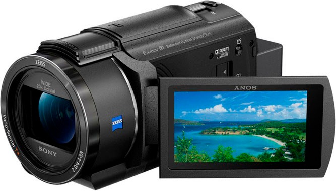 SONY Camcorder »FDR-AX43A« 4K Ultra HD NFC 30 fachx opt. Zoom schwarz