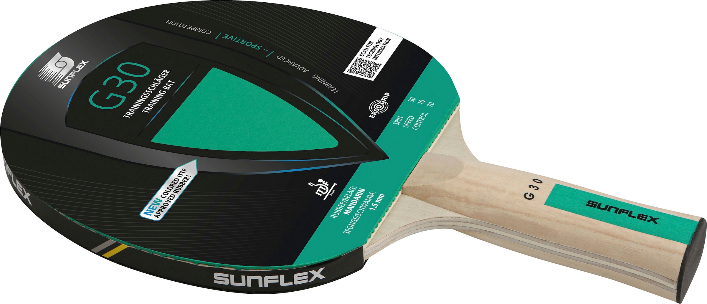Sunflex Tischtennisschläger »2er Set Color Comp G30, geübte Spieler«