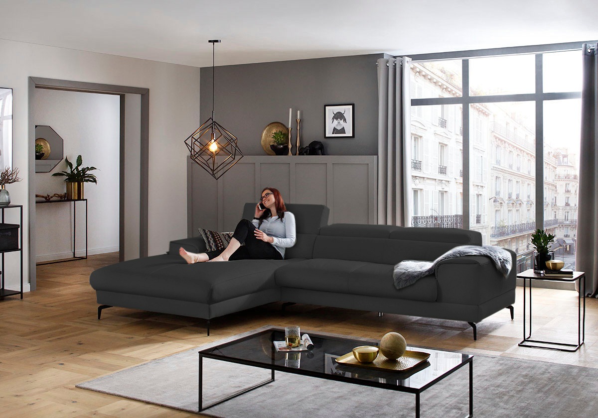 W.SCHILLIG Ecksofa »piedroo, Designsofa mit tollem Sitzkomfort, L-Form« Kop günstig online kaufen