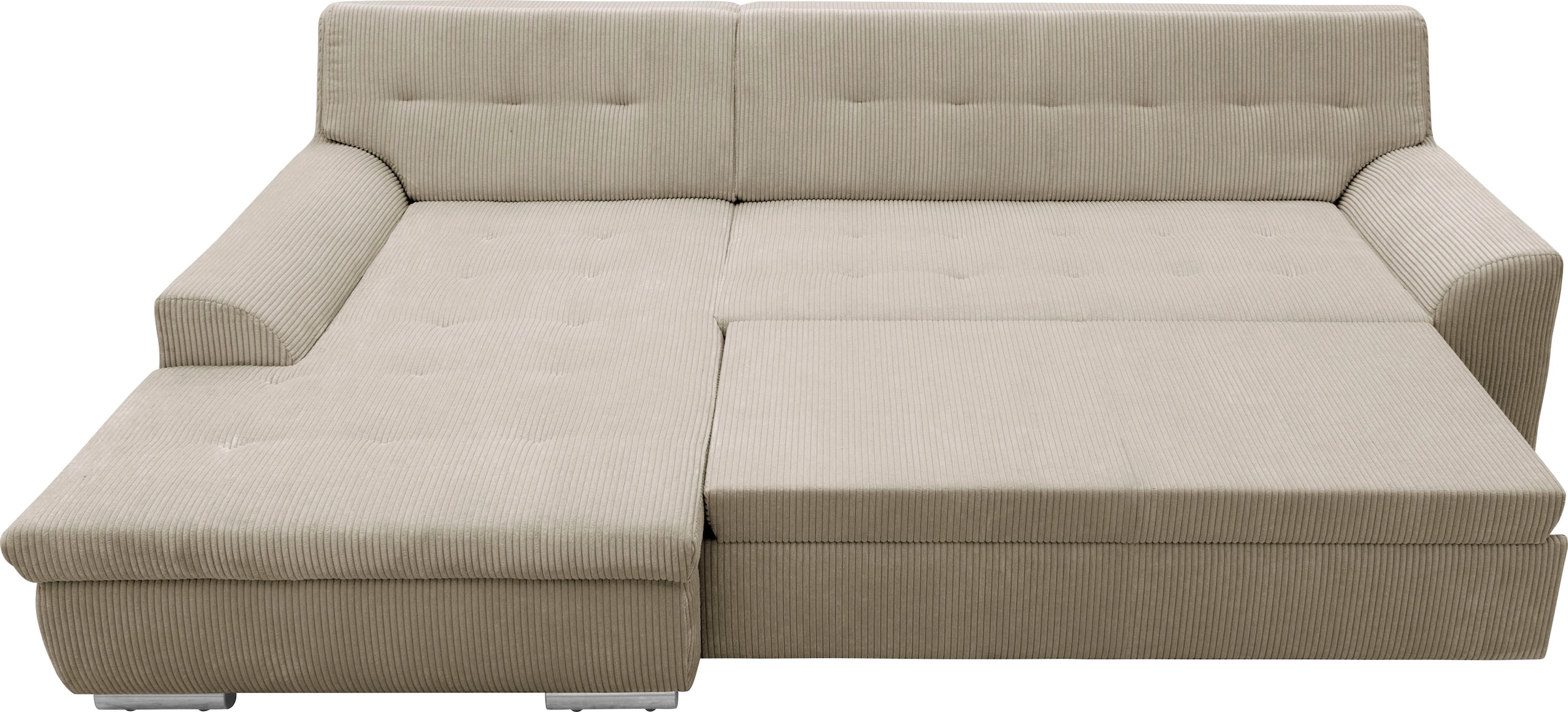 DOMO collection Ecksofa Treviso, wahlweise mit Bettfunktion, incl. Zierkissen