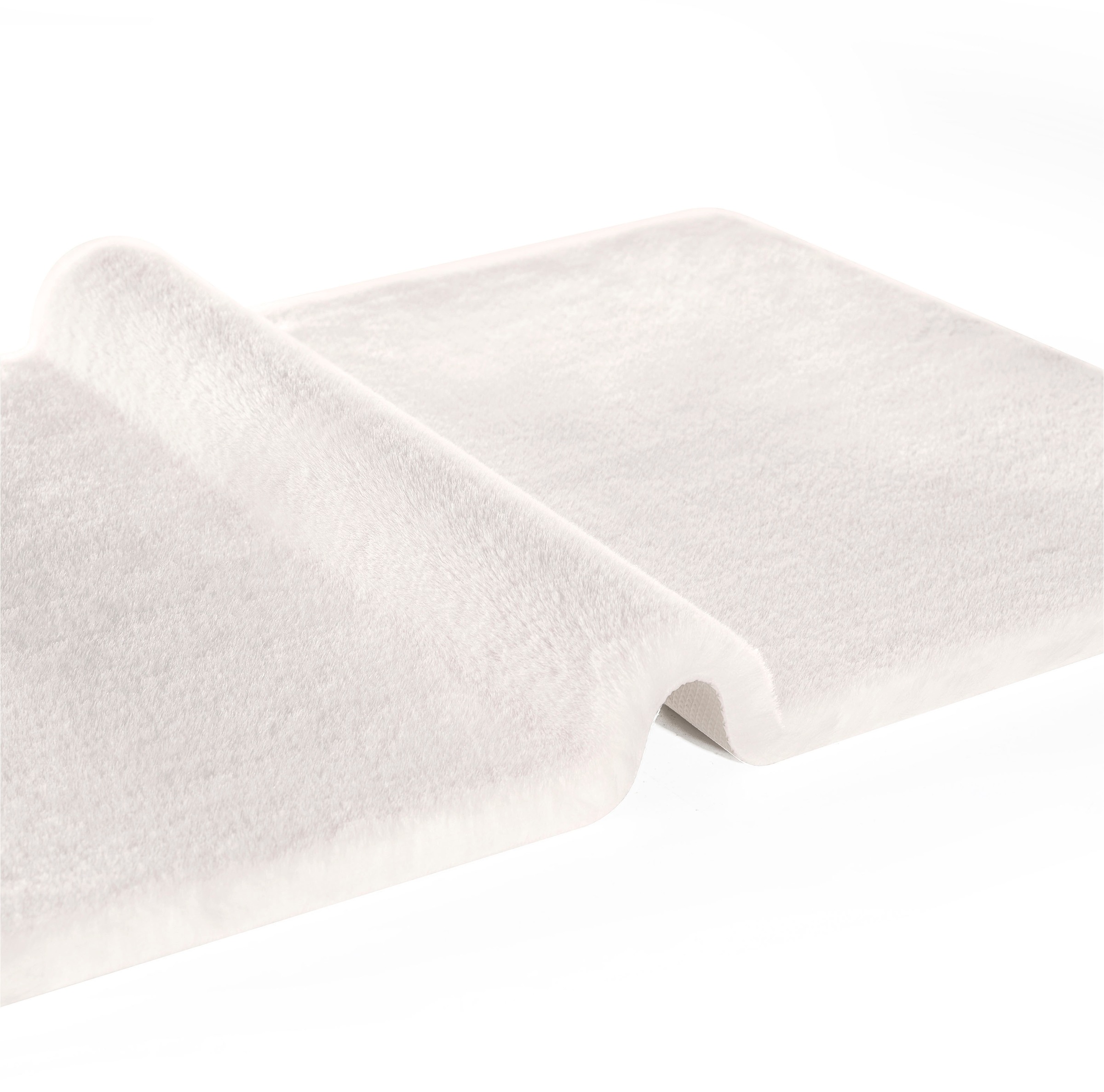 my home Badematte »Valeria, Kaninchenfell-Haptik«, rutschhemmend beschichtet, fußbodenheizungsgeeignet-strapazierfähig, Kunstfell, weicher Badteppich