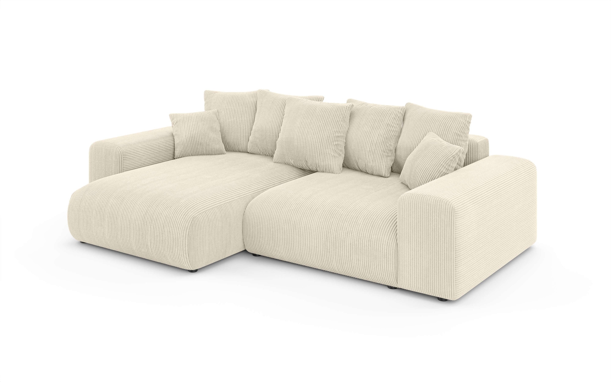 INOSIGN Ecksofa »LAKESIDE mit Bettfunktion und Bettkasten, B/T/H 257/166/84 cm«, L-Form, Recamiere beidseitig montierbar, Wellenunterfederung