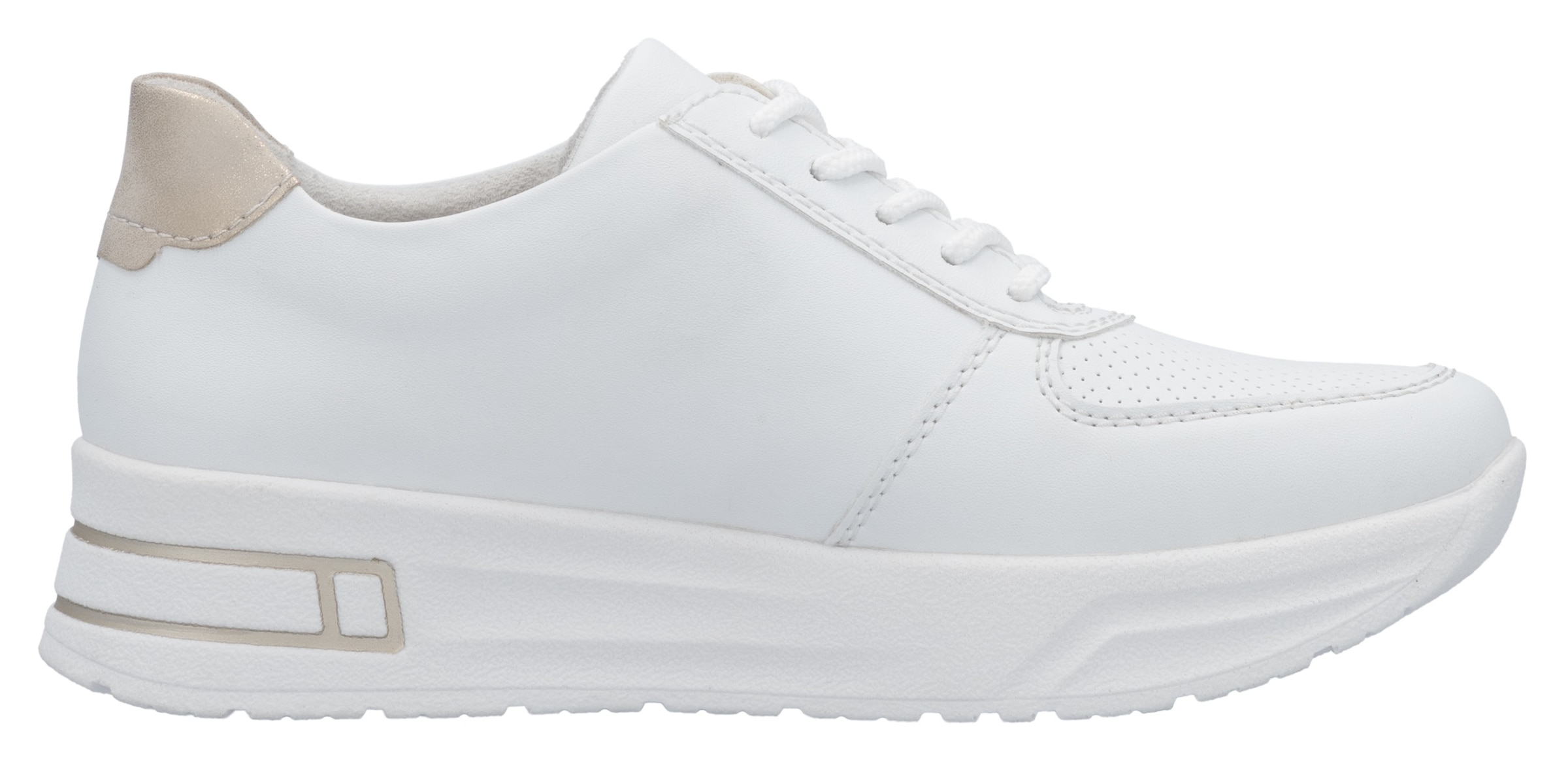 Rieker Plateausneaker, Halbschuh, Schnürschuh, Freizeitsneaker mit Reißverschluss