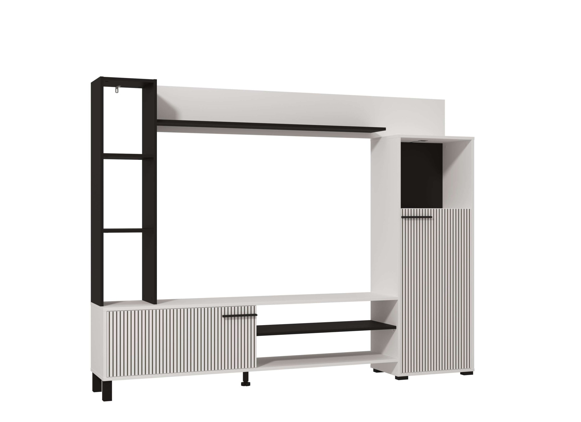 INOSIGN Wohnwand »Retimno, inkl. Highboard, TV-Board, Standregal und Wandregal« Komplett-Set, 4 Stk. tlg.