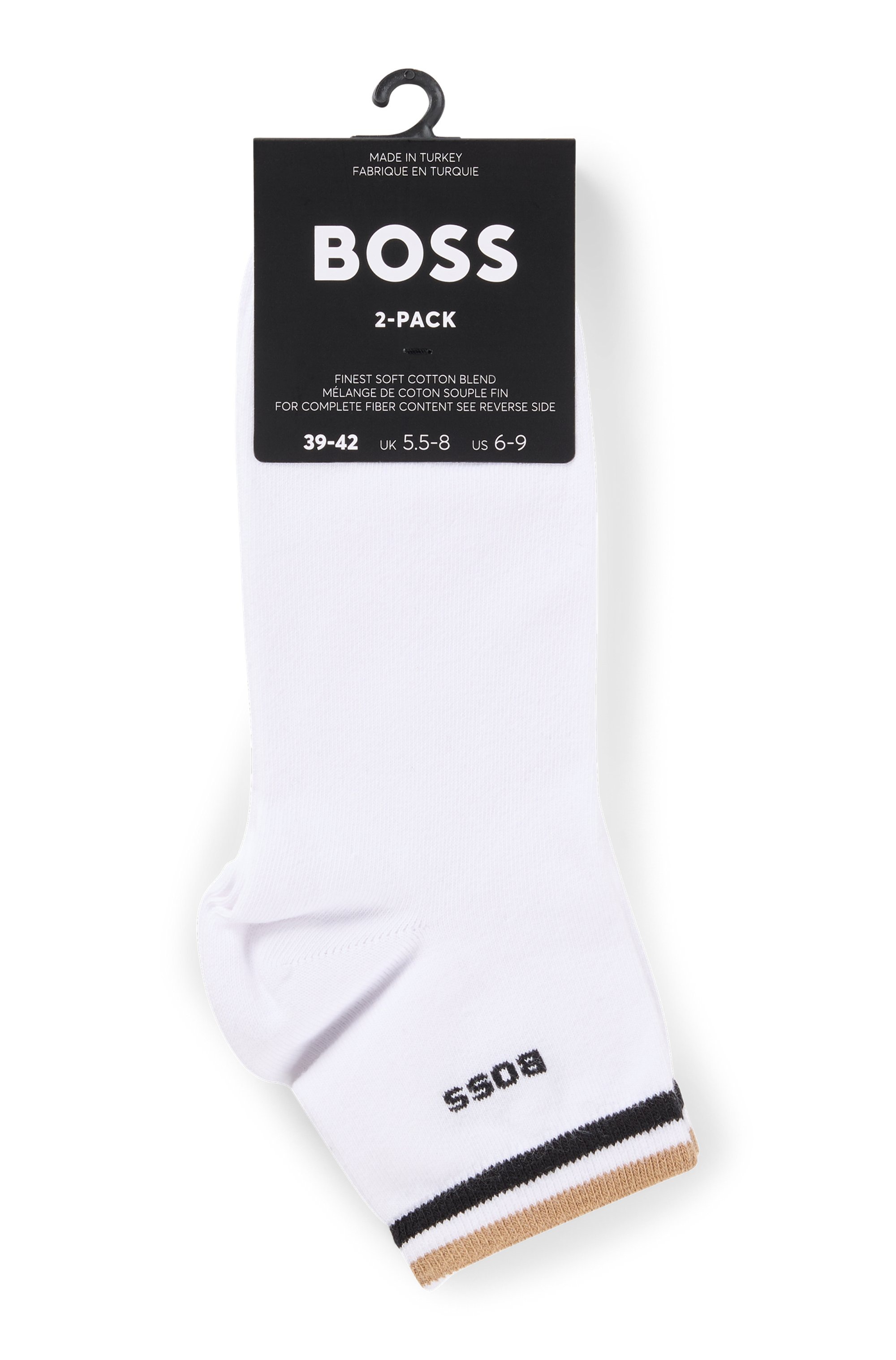 BOSS Freizeitsocken »2P SH Stripe CC«, (Packung, 2 Paar, 2er), mit BOSS Schriftzug