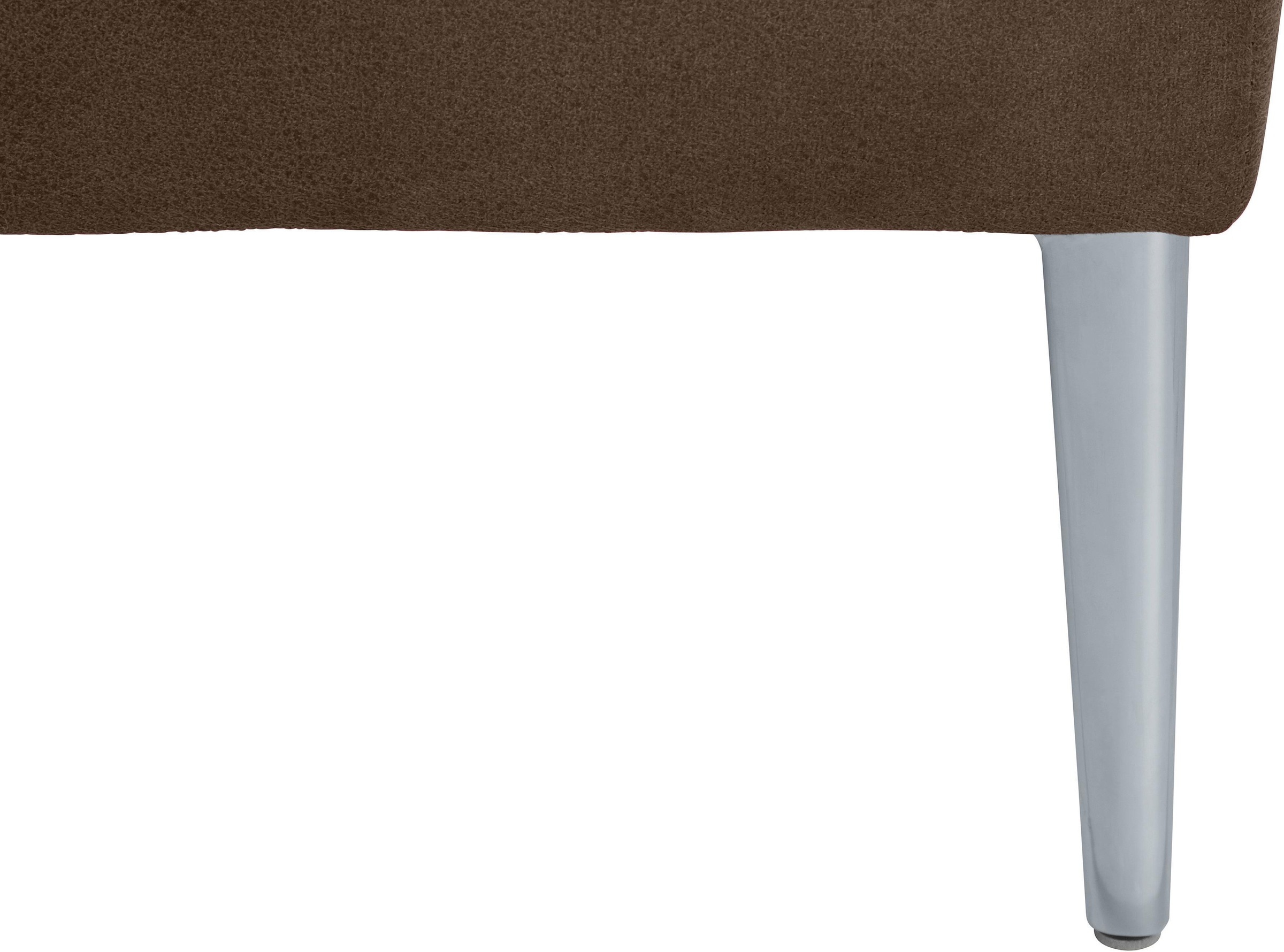 W.SCHILLIG Ecksofa »enjoy&MORE, Designsofa, bequem, zeitlos und elegant, L-Form«, mit Sitztiefenverstellung, Füße silber matt, Breite 340 cm