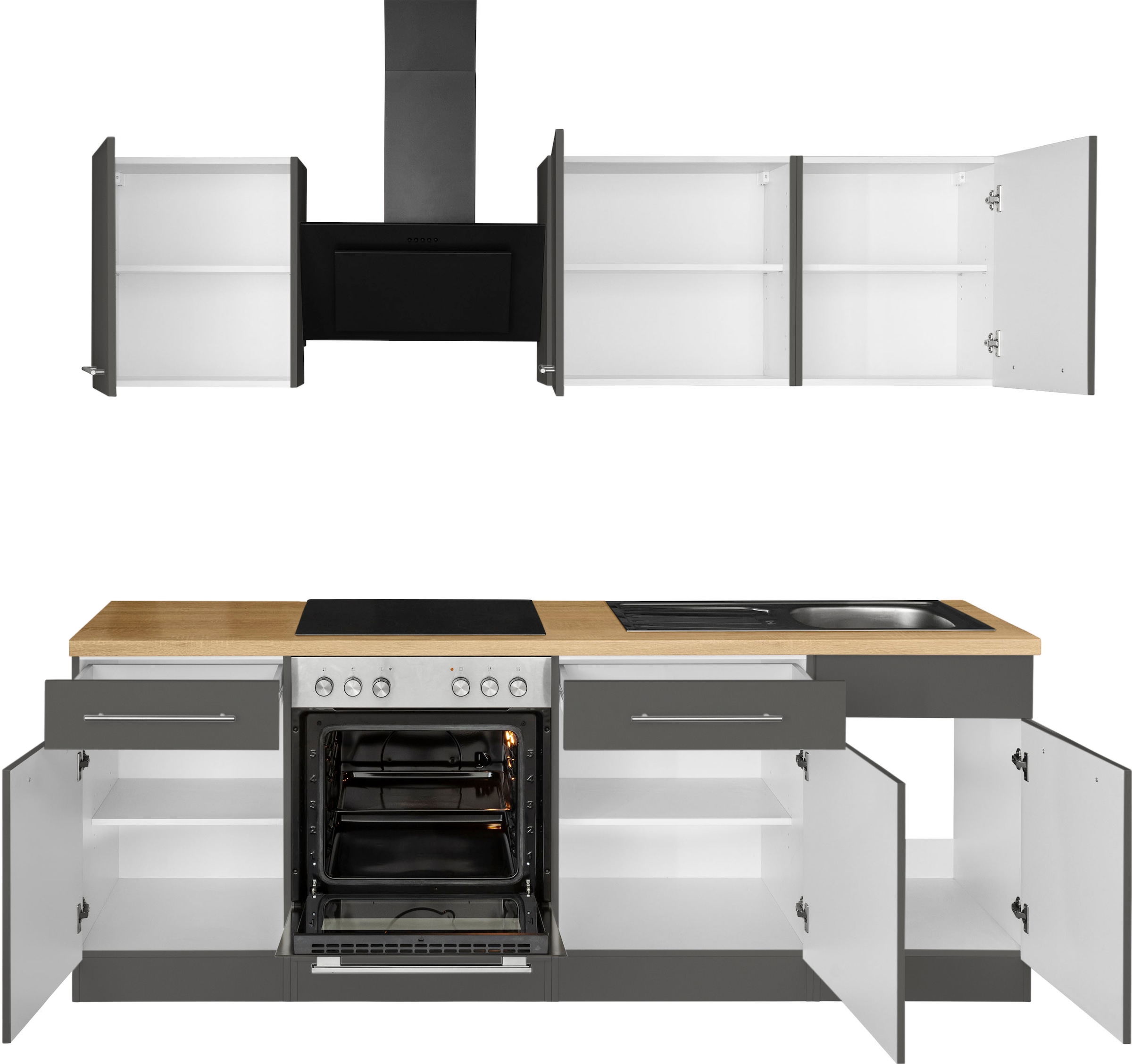 wiho Küchen Küchenzeile »Unna«, ohne E-Geräte, Breite 220 cm online bei