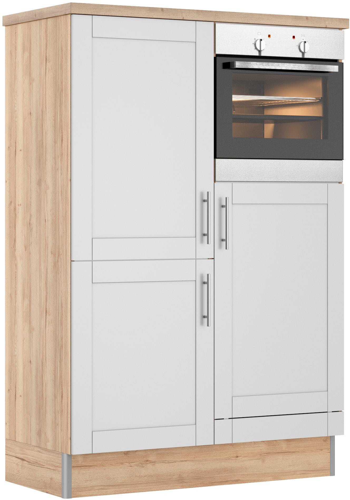 KOCHSTATION Küche »KS-Ahus, Hochschrankmodul«, Breite 120 cm,wahlweise mit E-Geräten,Soft-Close-Funktion