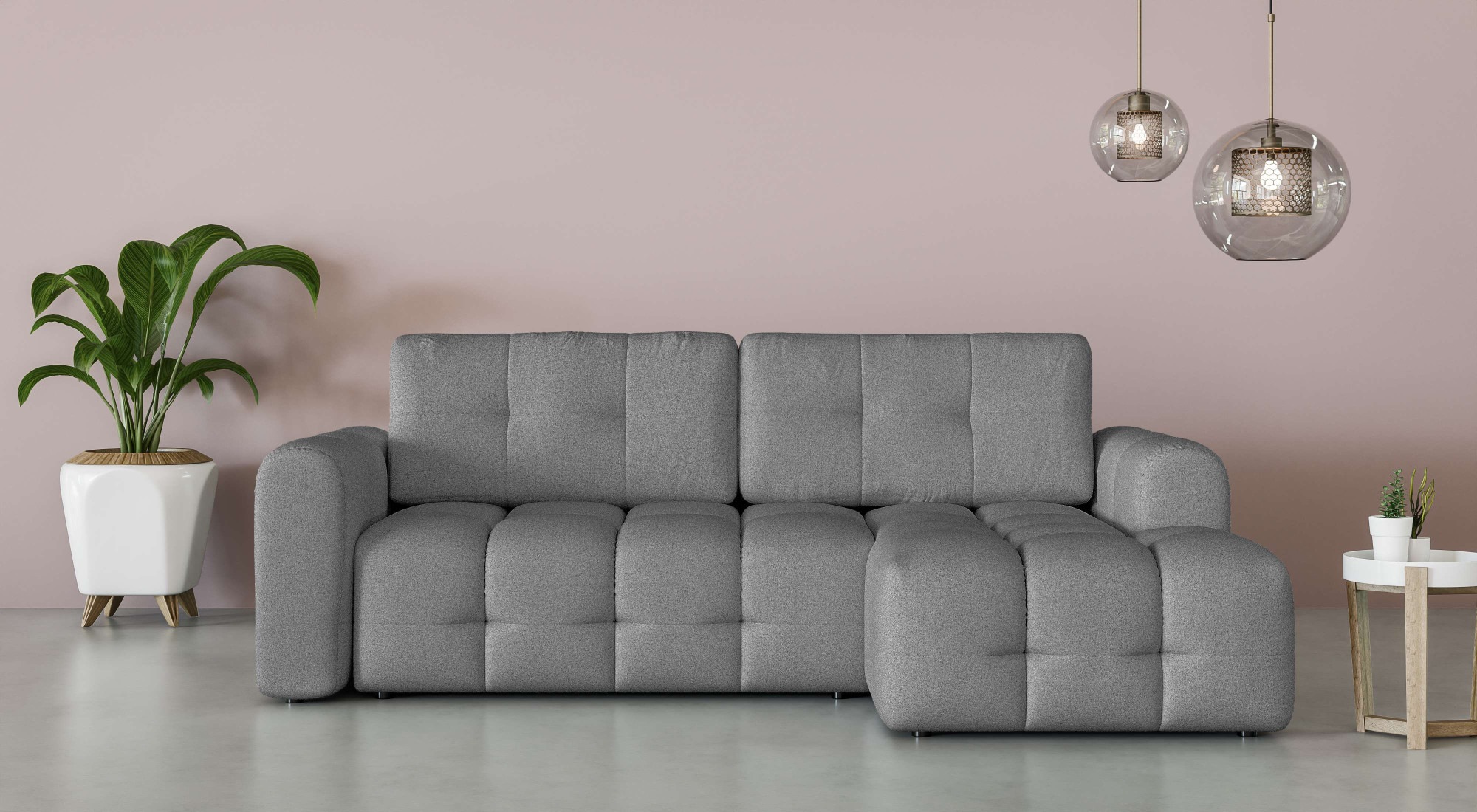 INOSIGN Ecksofa »Manilla, wahlweise mit Bettfunktion, B/T/H 265/170/91 cm« günstig online kaufen