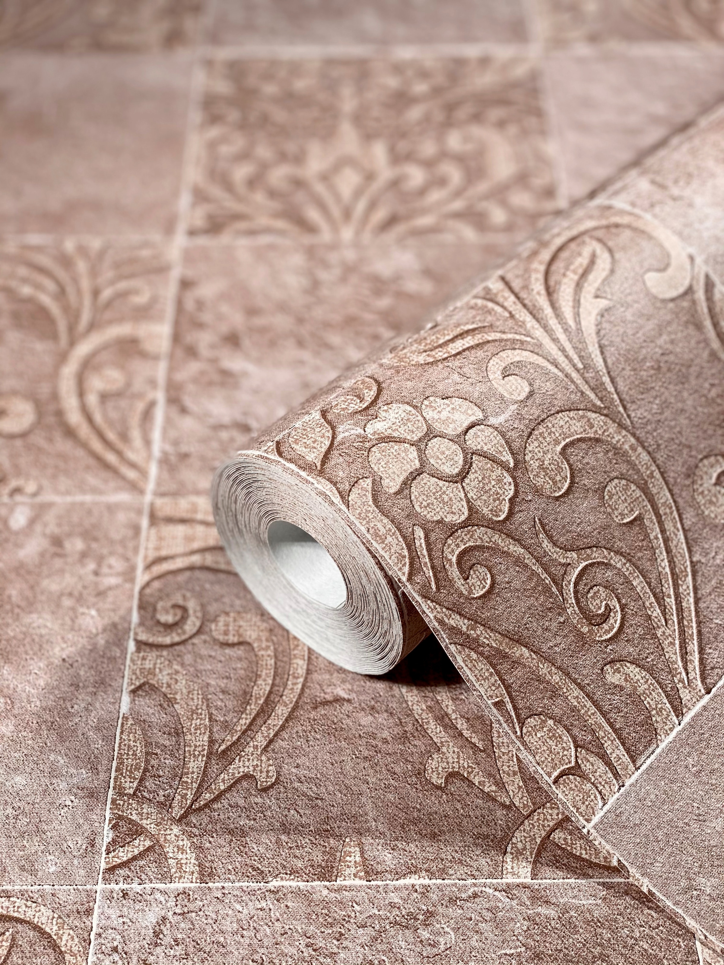 Novamur Vliestapete gemustert moderne Tapete für Wohnzimmer Schlafzimmer Küche