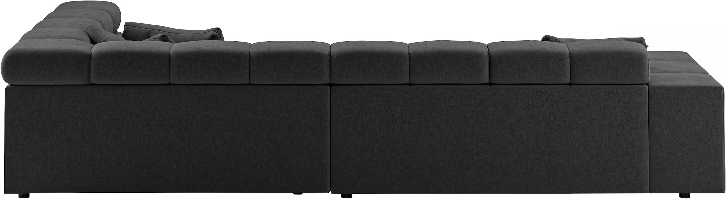 INOSIGN Ecksofa »Ancona incl. Kopfteilverstellung, Breite 319cm, L-Form«, wahlweise motorische Sitztiefenverstellung, auch in Cord + Easy Care
