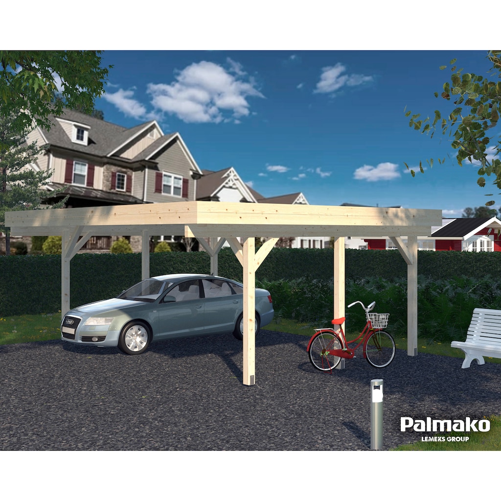 Palmako Doppelcarport »Karl«, Holz, natur