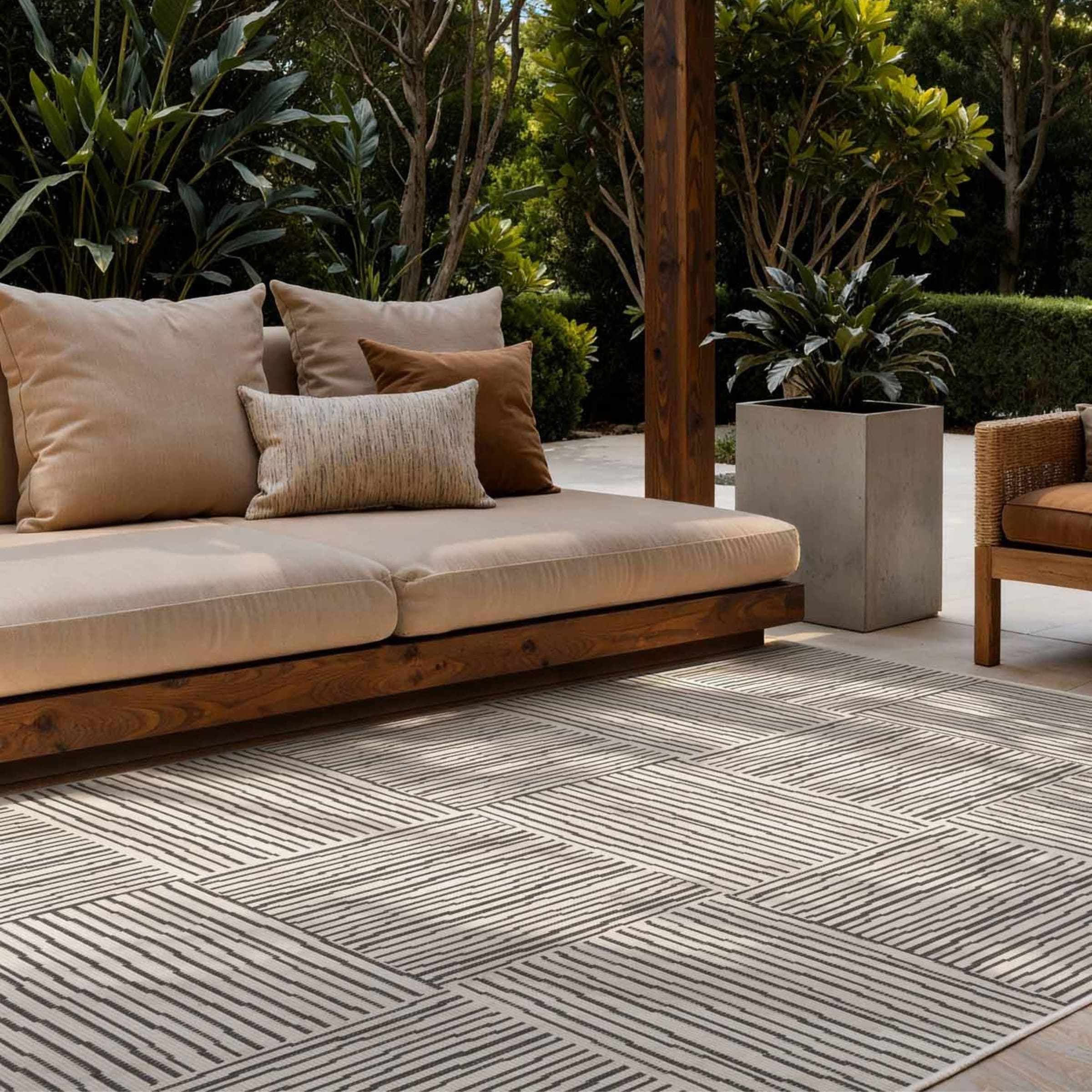 Ted Baker Teppich »Nightingale« rechteckig 8 mm Höhe Designteppich, Wetterfest, Pflegeleicht, Modern, Wohnzimmer, Terrasse