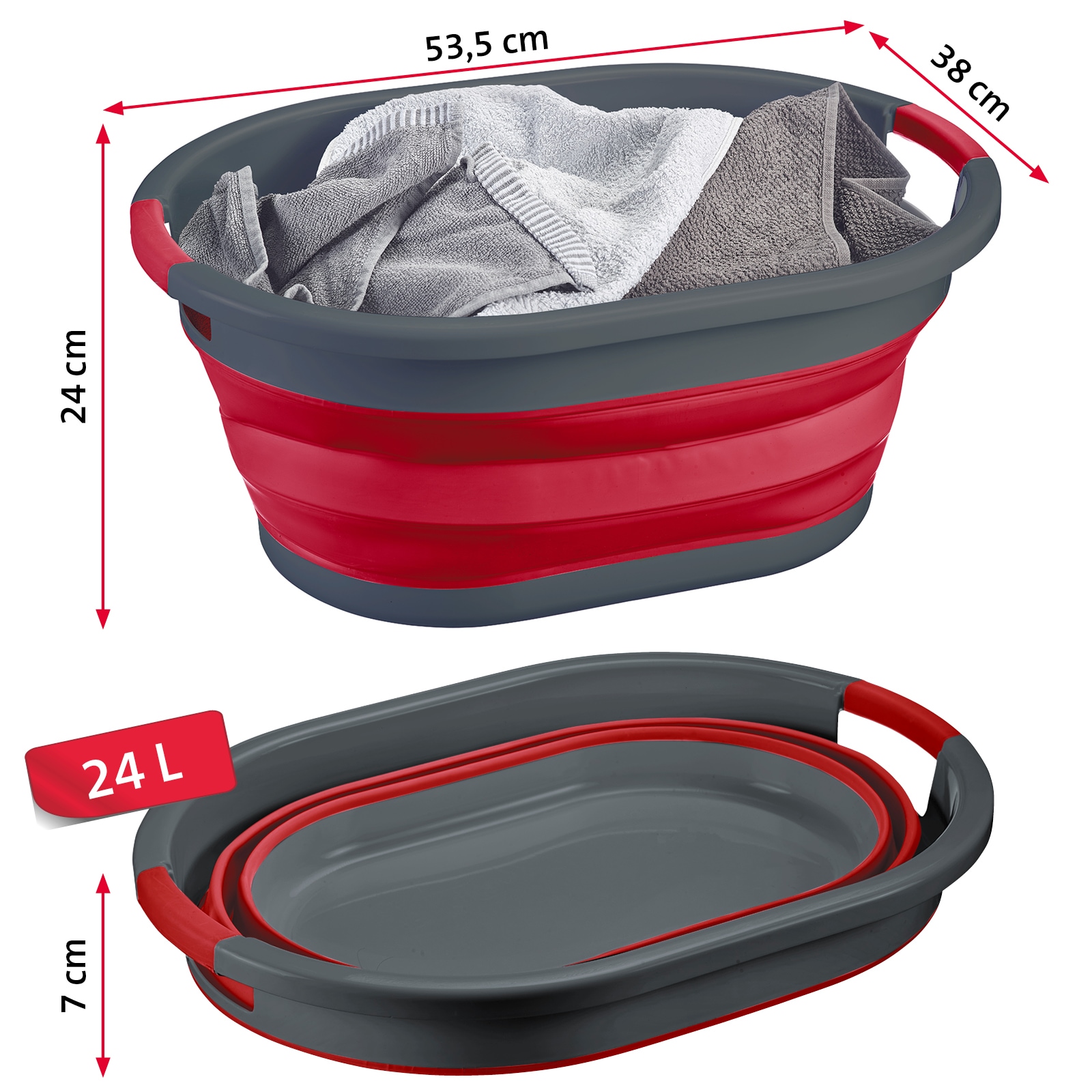 WESTMARK Wäschekorb, faltbar, 24 Liter