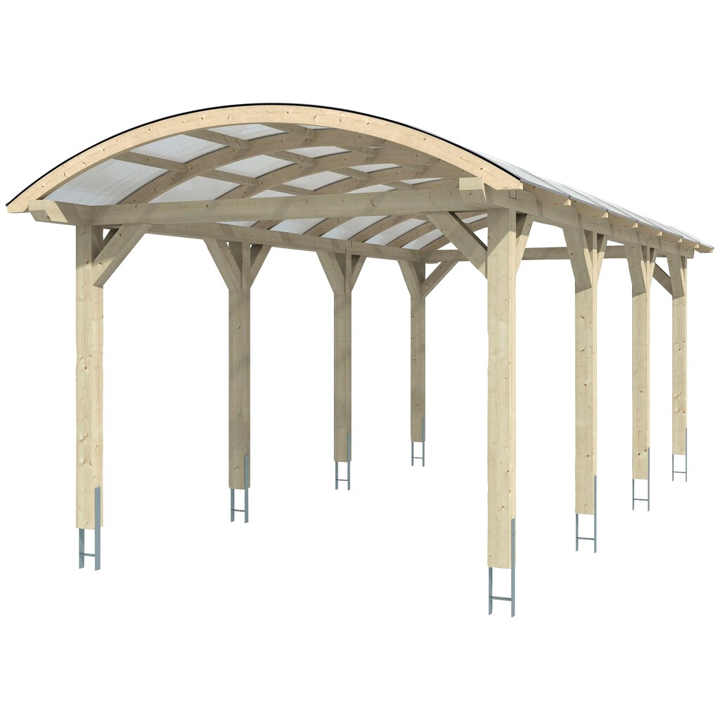 Skanholz Einzelcarport »Franken«, Leimholz-Nordisches Fichtenholz, 300 cm, natur