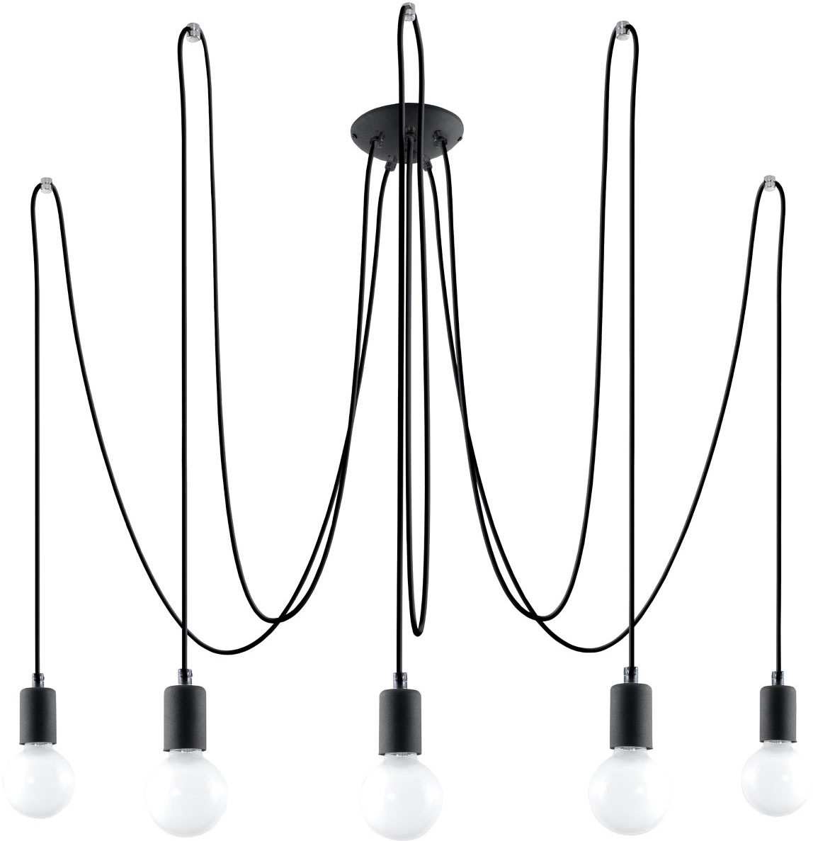 SOLLUX lighting Kronleuchter »EDISON«, 5 flammig, Leuchtmittel E27   ohne L günstig online kaufen