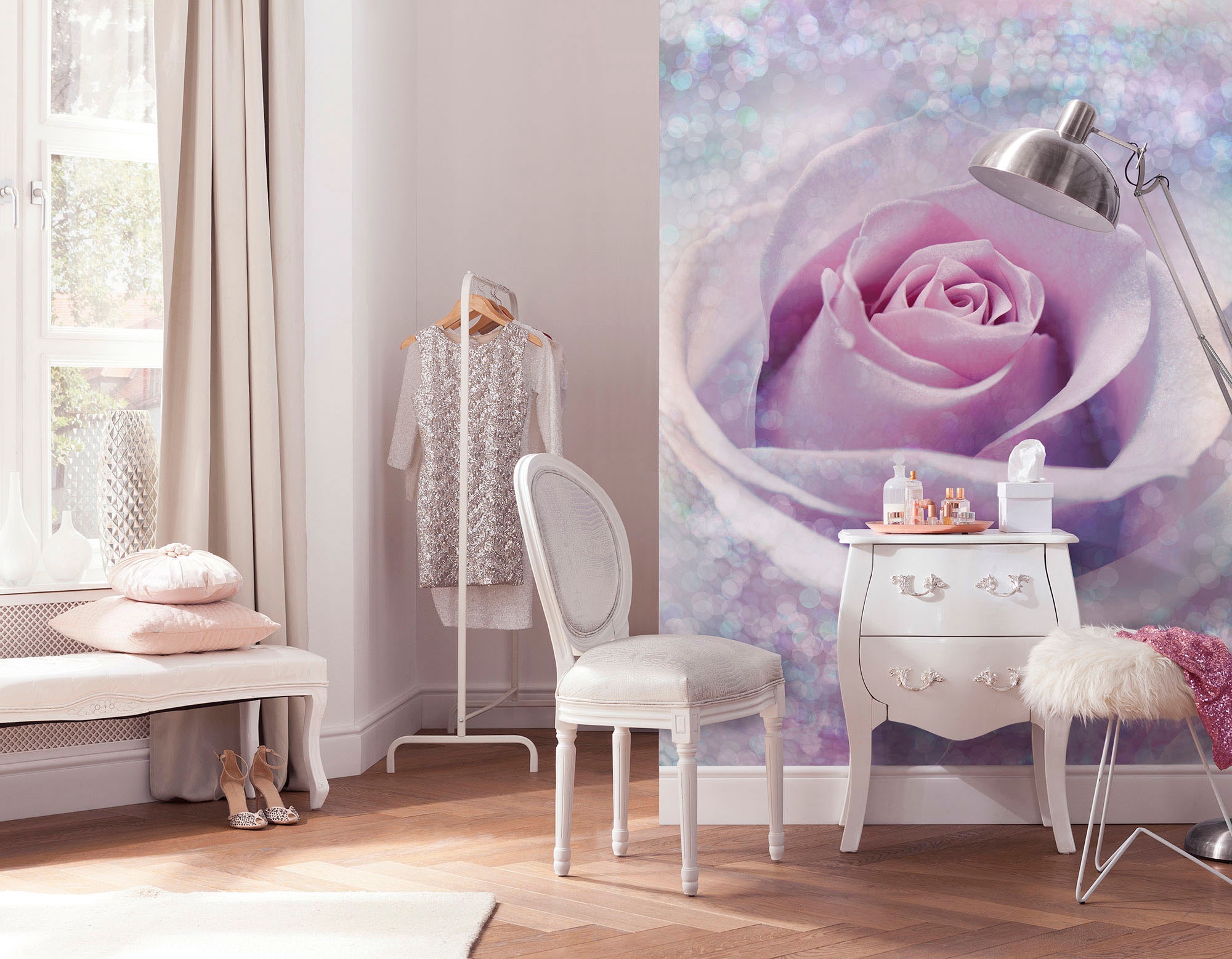 Komar Vliestapete »Delicate Rose«, 200x260 cm (Breite x Höhe) günstig online kaufen