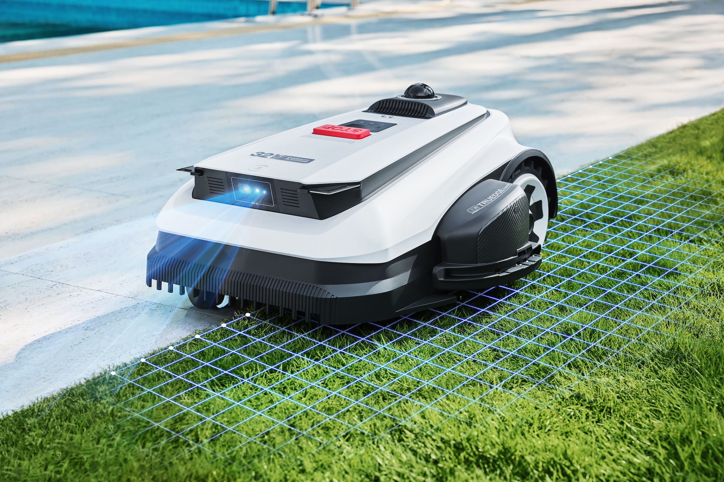 ECOVACS Rasenmähroboter »GOAT A1600 LiDAR PRO« Mäheffizienz von 400 m²/h, Trimmer (8500 rpm),   Dual-LiDAR Navigation, leistungsstarker 32-V Energieplattform