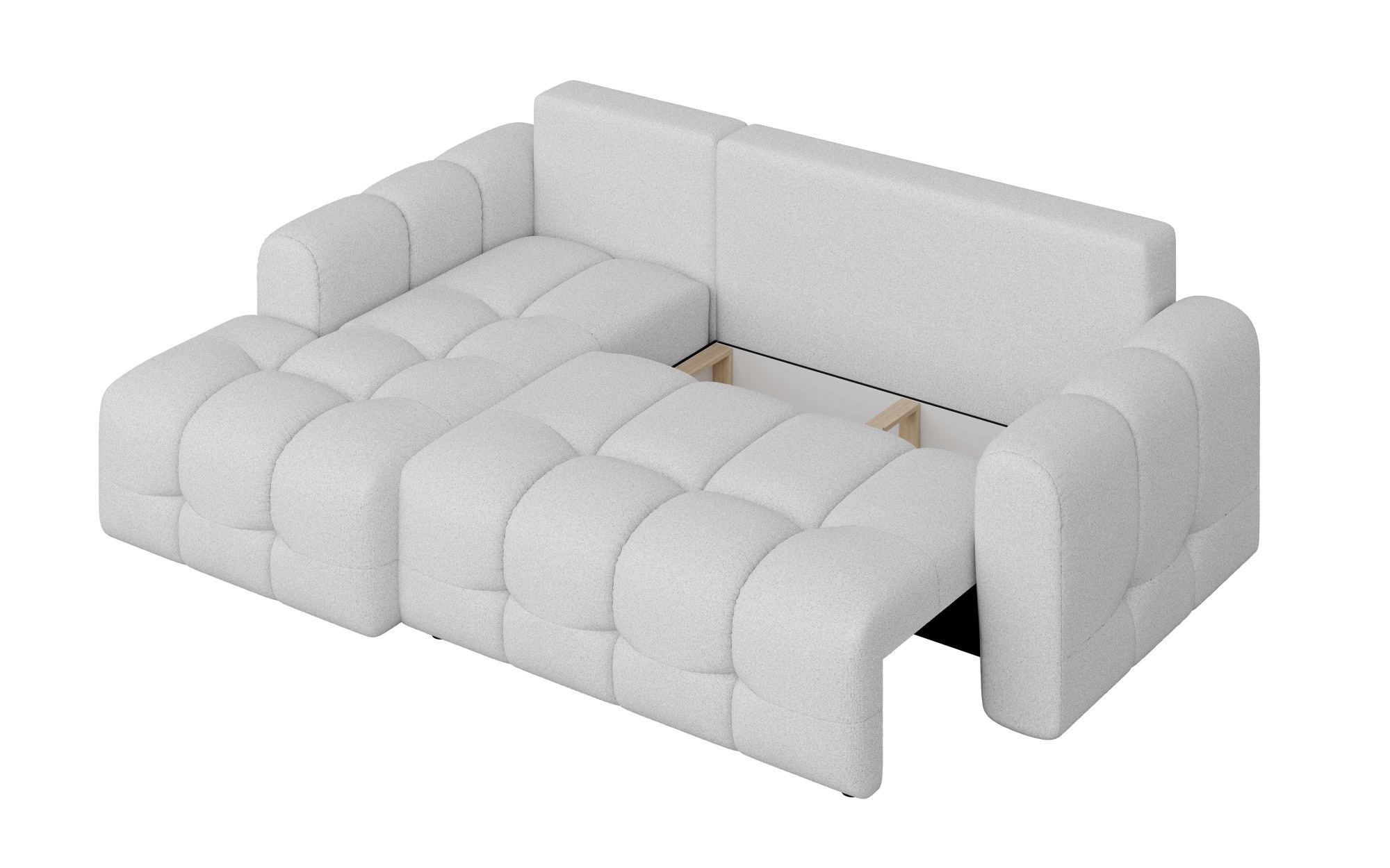 INOSIGN Ecksofa »Manilla, wahlweise mit Bettfunktion, B/T/H 265/170/91 cm«, L-Form mit Recamiere rechts/links bestellbar, Wellenunterfederung