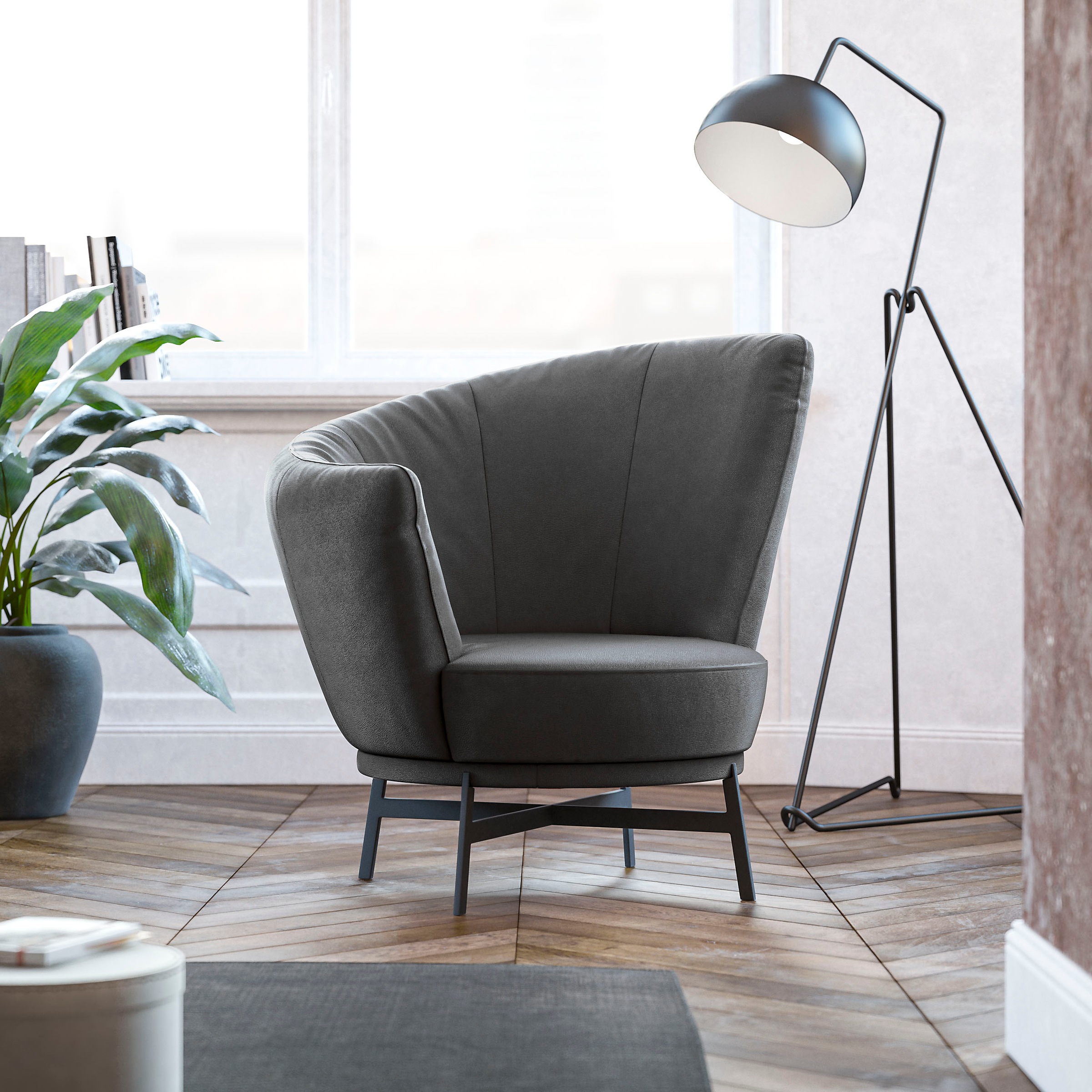 Musterring Drehsessel »Kleo«, mit Drehfunktion um 360°, inklusive Nierenkis günstig online kaufen