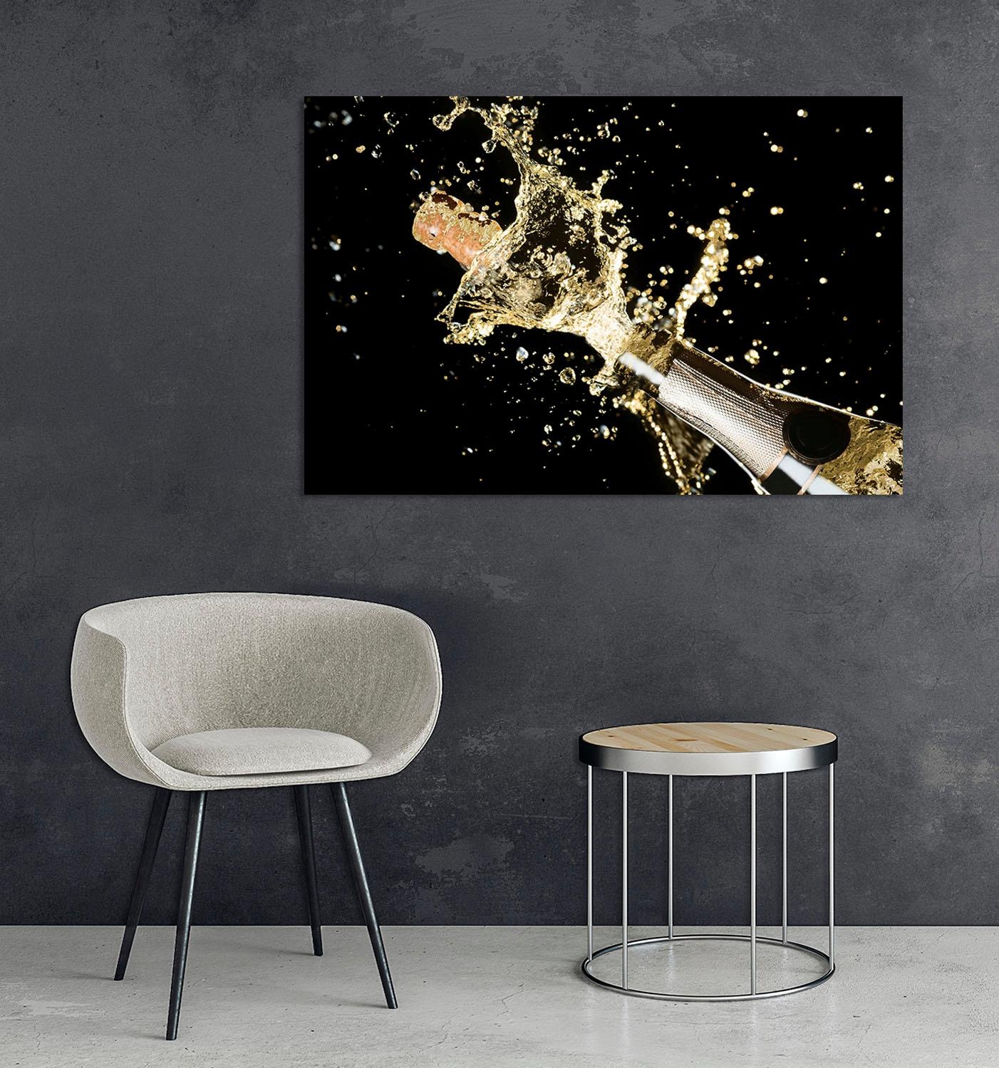 Leonique Acrylglasbild »Sektkorken«, Kunst-Gemälde-Wein-Wein Bilder-Cocktai günstig online kaufen