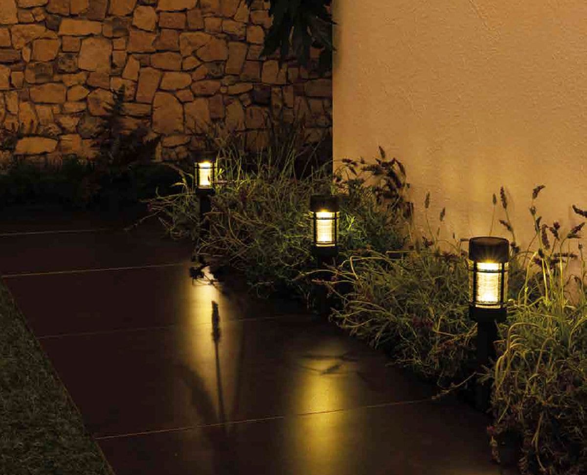LUXFORM Gartenleuchte »Luxform Solar Catala« LED-Modul 1 Stk. Warmweiß LED-Gartenpfostenleuchte, aus Kunststoff und Glas, IP44