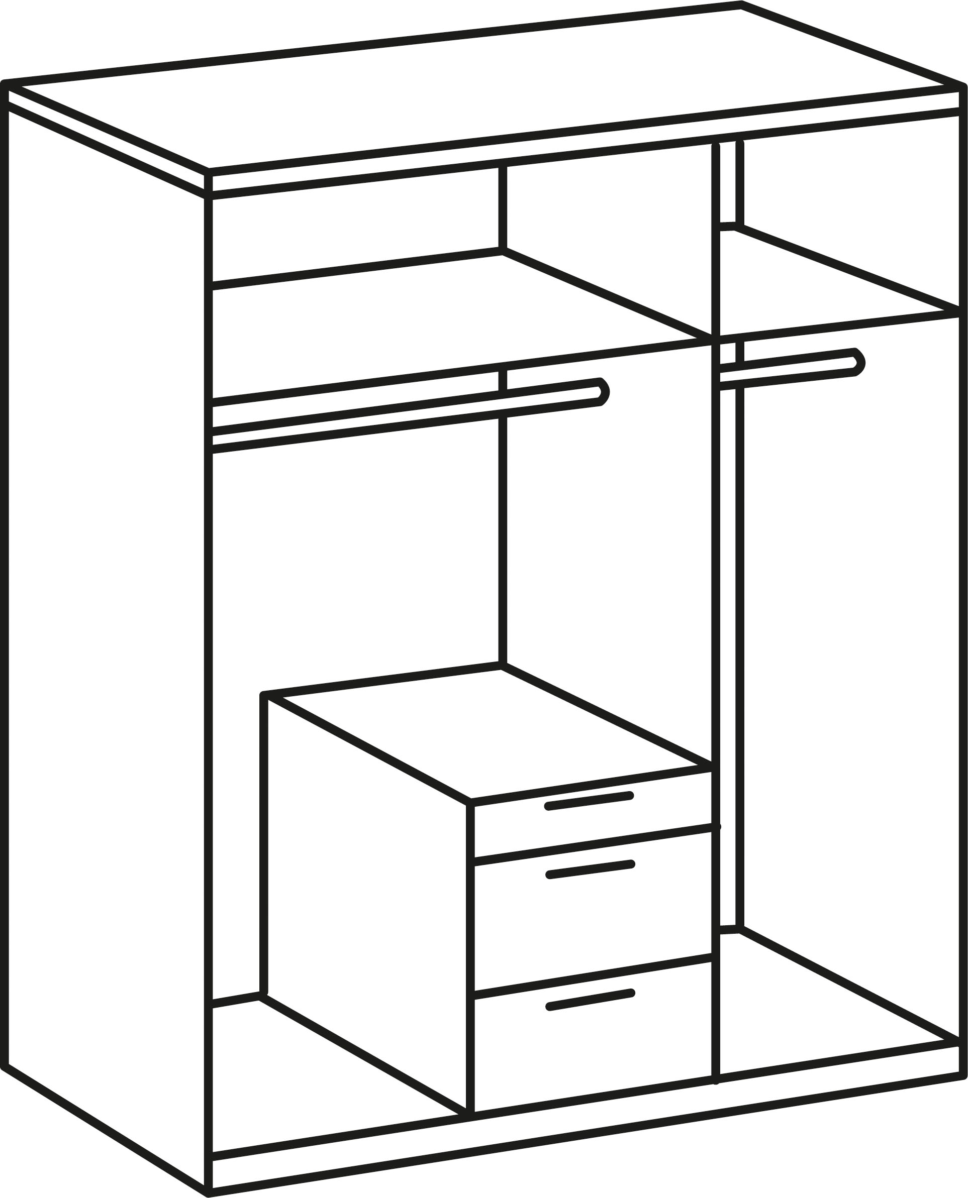 Wimex Kleiderschrank »New York« wahlweise 208 oder 236cm hoch
