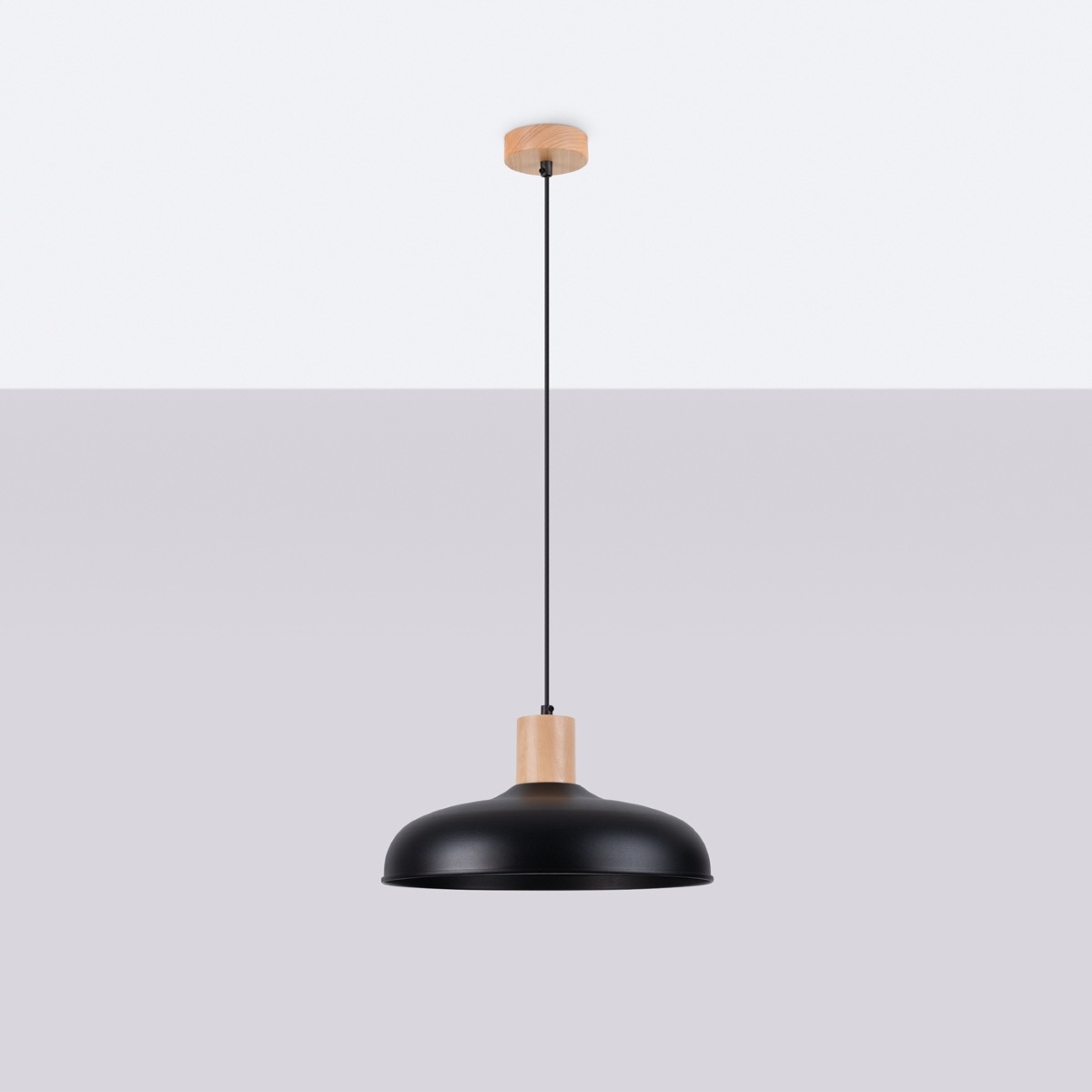 SOLLUX lighting Pendelleuchte »Pendelleuchte INDY Schwarz«, 1 flammig, Leuc günstig online kaufen