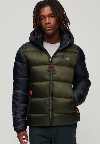 Steppjacke »HOOD COLOUR BLOCK SPORT PUFFER«