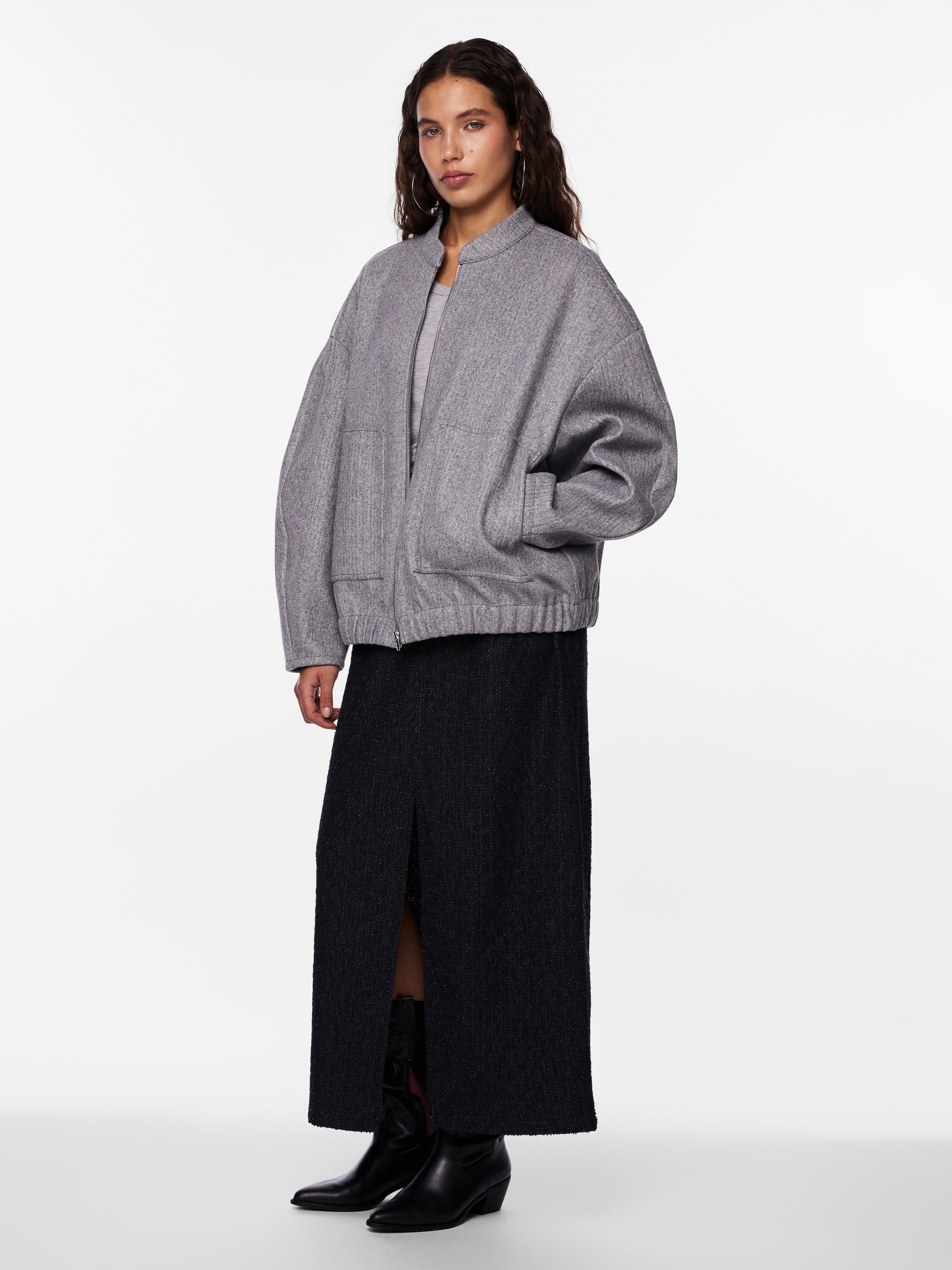 pieces Blouson »PCDEBBIE LS BOMBER JACKET NOOS«, ohne Kapuze