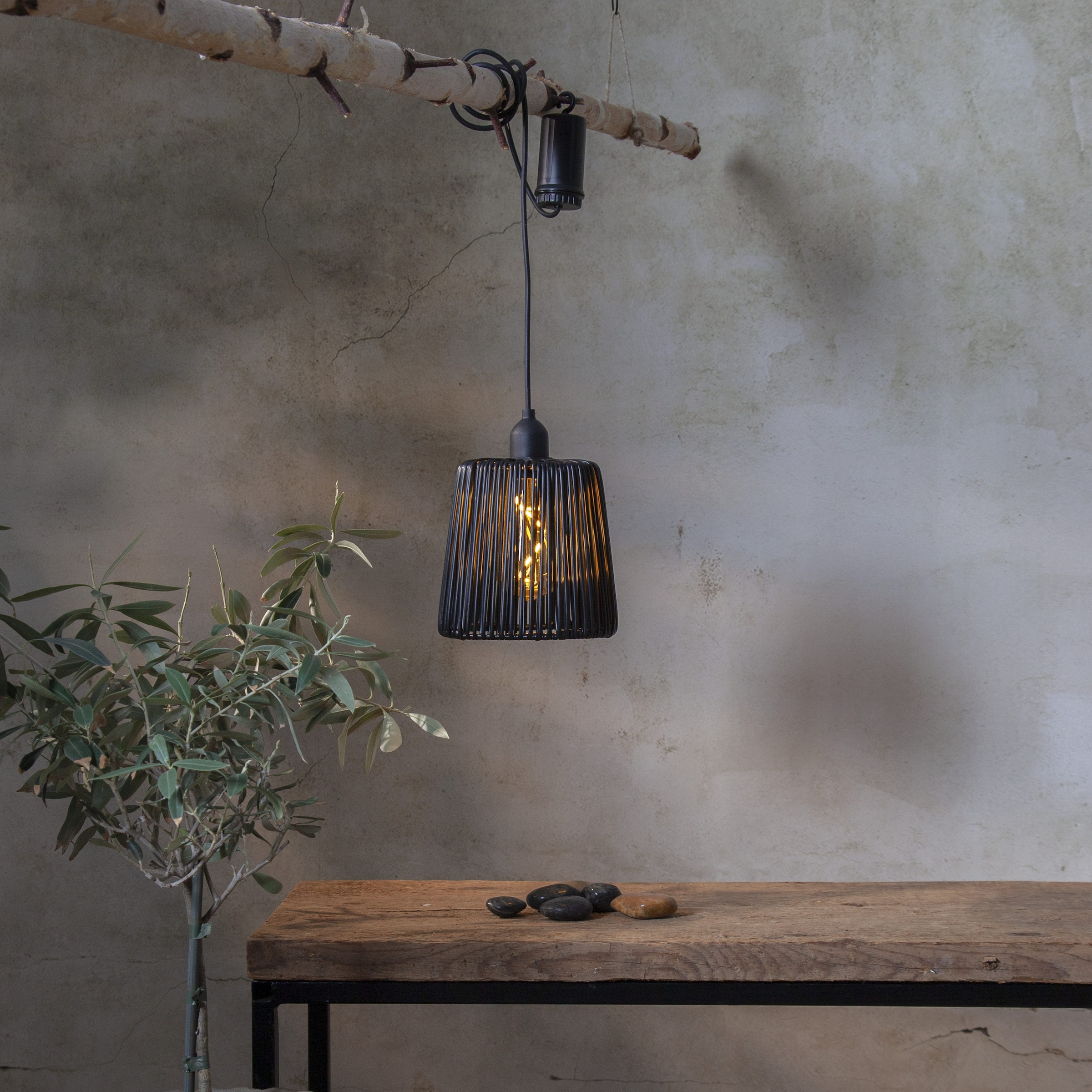 Parforce Traditional Hunting Dekolicht »Außendekoration Twine« LED-Board 1 Stk. Warmweiß Rattan-Optik in PE-Material, warmweißes Filament-Licht, 6/18-h-Timer