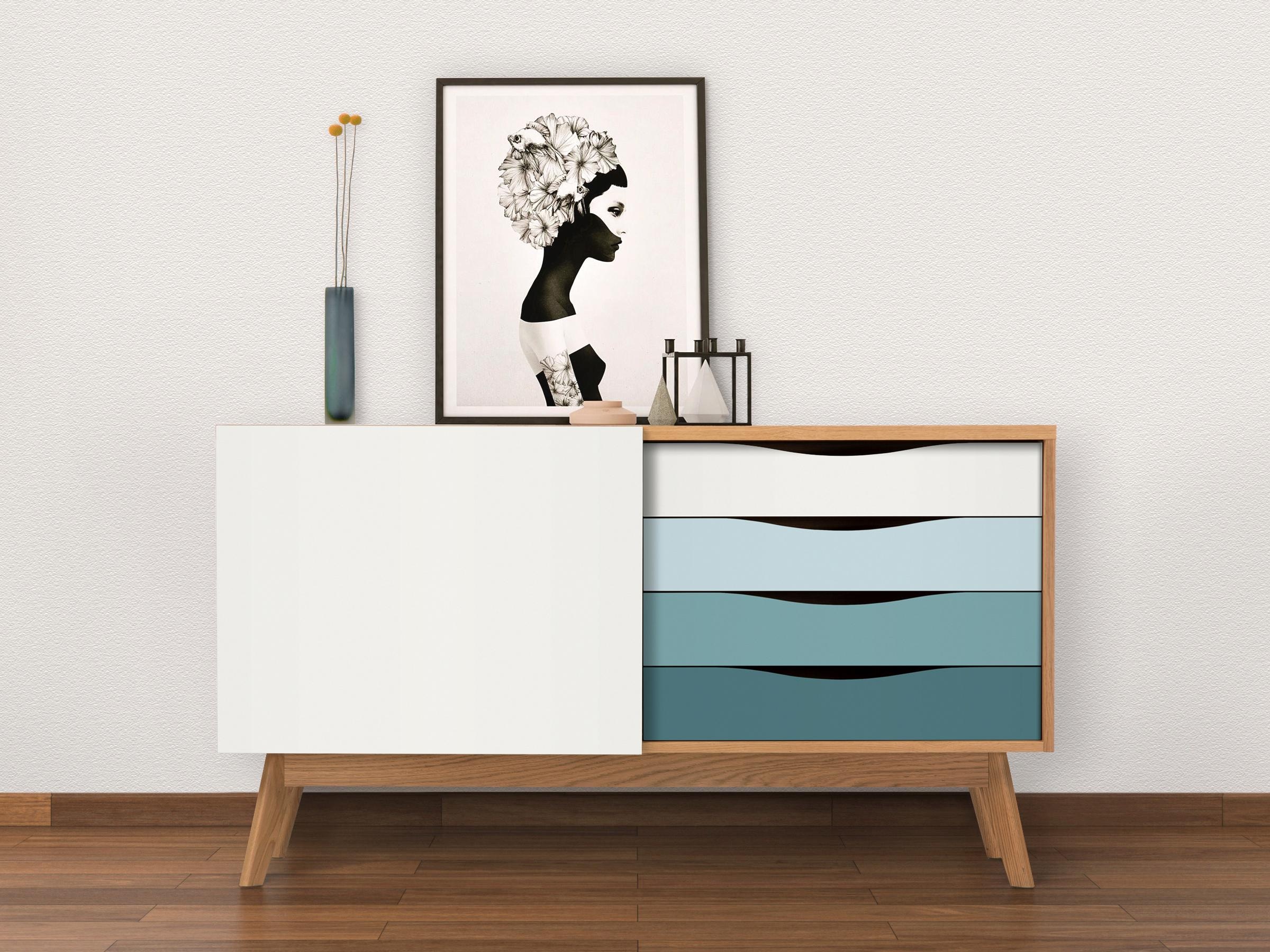 Woodman Sideboard »Hilla«, Breite 130 cm, im angesagten skandinavischen Look, Fußrahmen aus Eiche