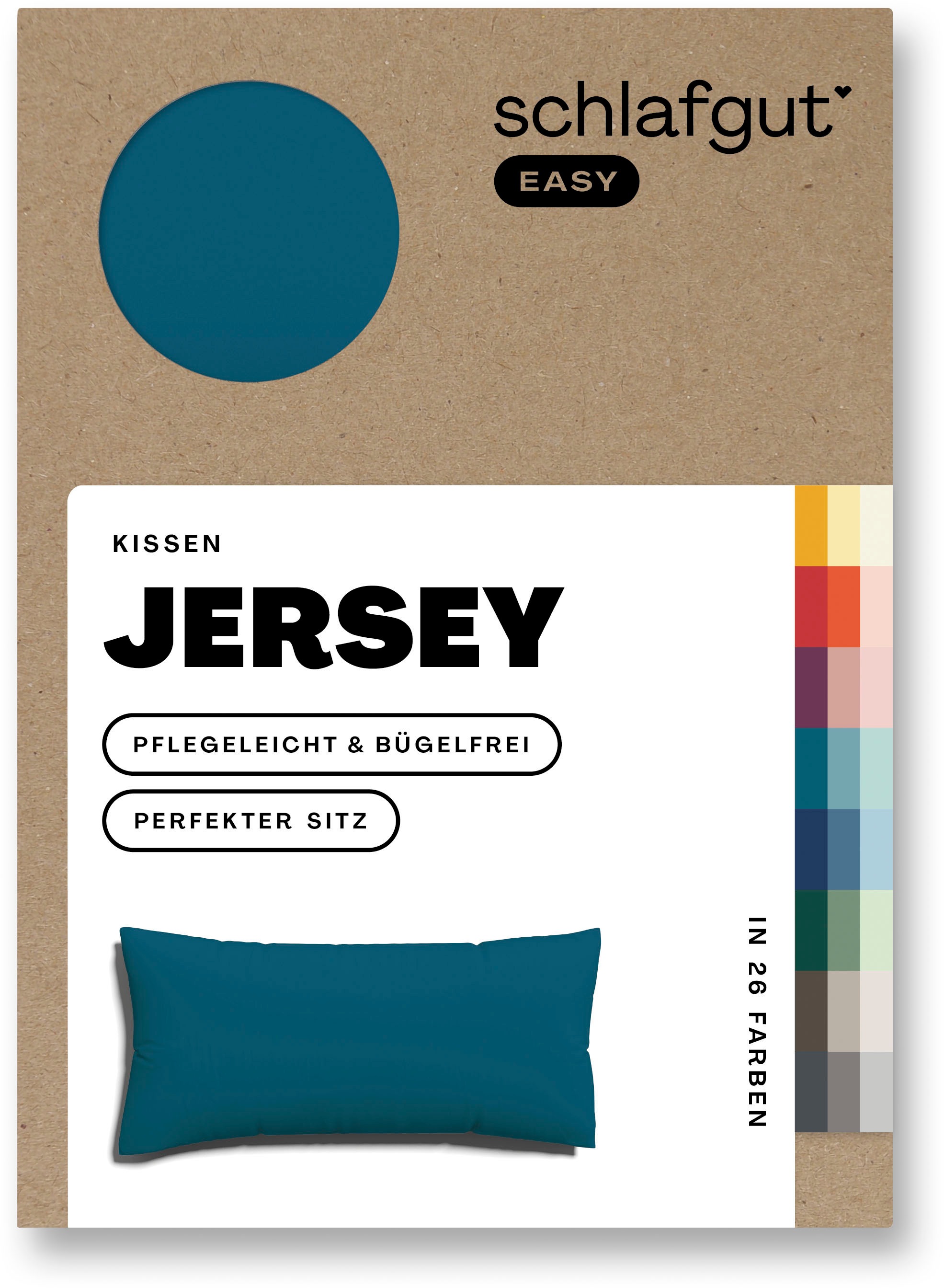 Schlafgut Kissenbezug »EASY Jersey«, (1 St.), Kissenhülle mit Reißverschluss, weich und...