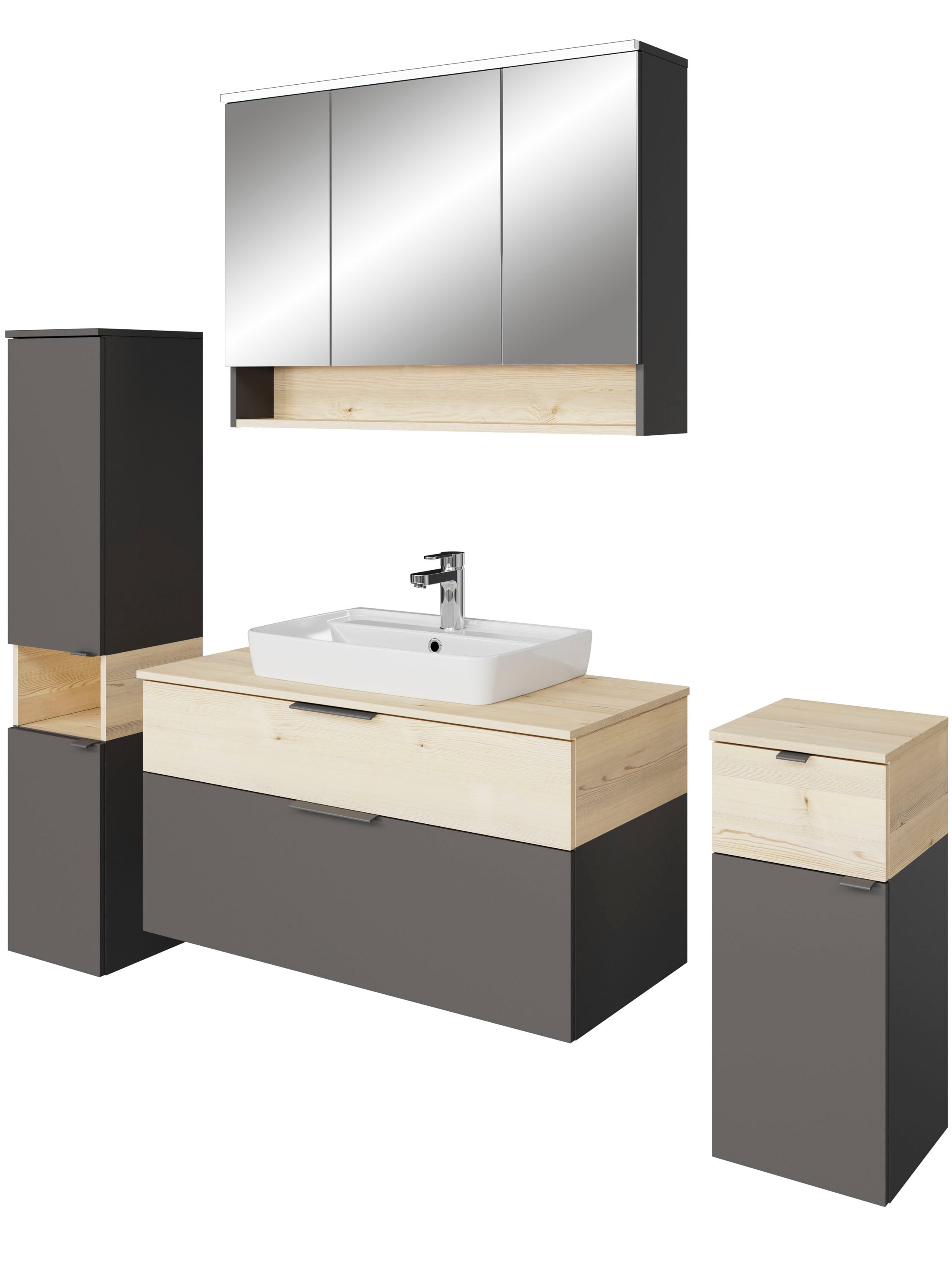 Saphir Badmöbel-Set »Quickset 394«, (Komplett-Set, 5 St.) günstig online kaufen