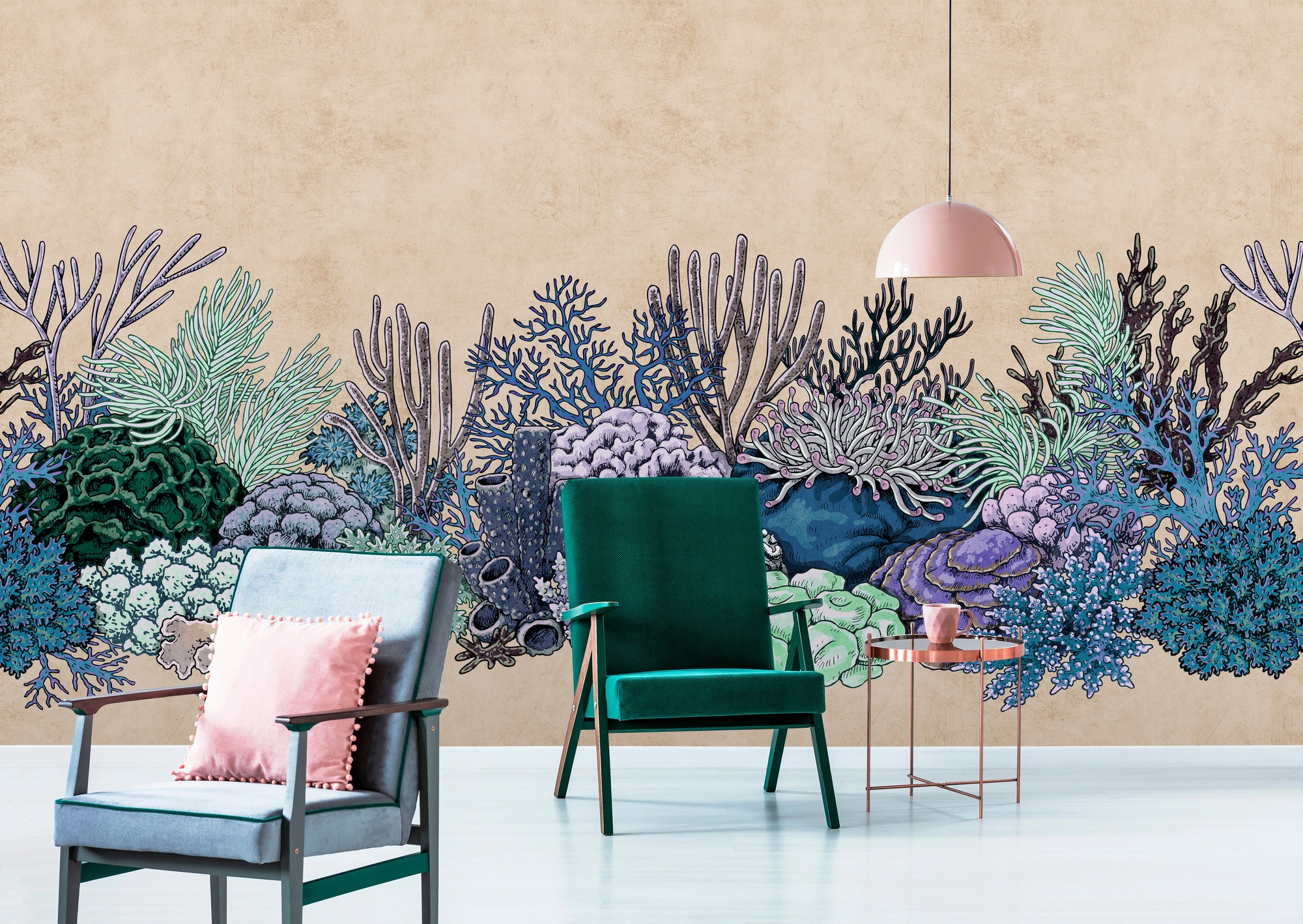 living walls Fototapete »Walls by Patel Octopus´S Garden 3« glatt Vlies, Wa günstig online kaufen