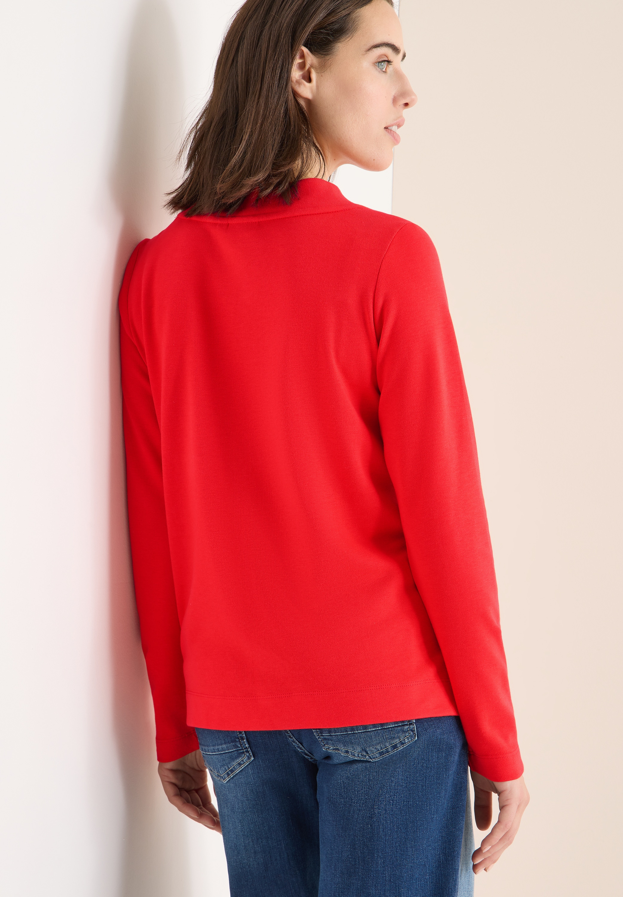 Cecil Langarmshirt mit Stehkragen, Funnelneck