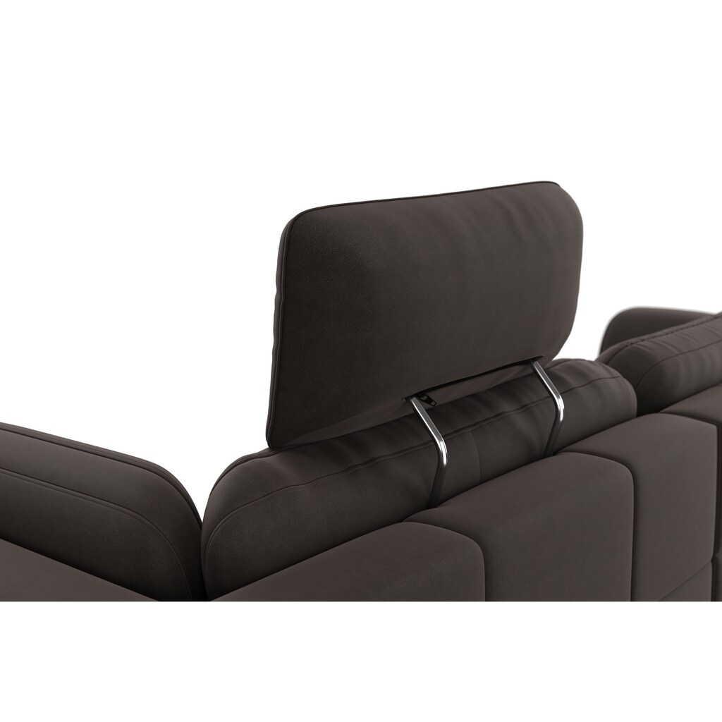 sit&more Ecksofa »Bendigo V«, inklusive Sitztiefenverstellung, Bodenfreiheit 15 cm, wahlweise in 2 unterschiedlichen Fußfarben