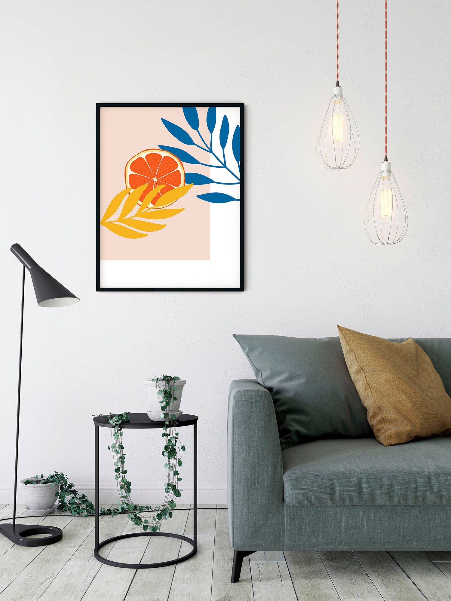 Komar Bild »Illustration Drooping Leaves« Natur 1 Stk. tlg. Wandbild zur Dekoration - ohne Rahmen