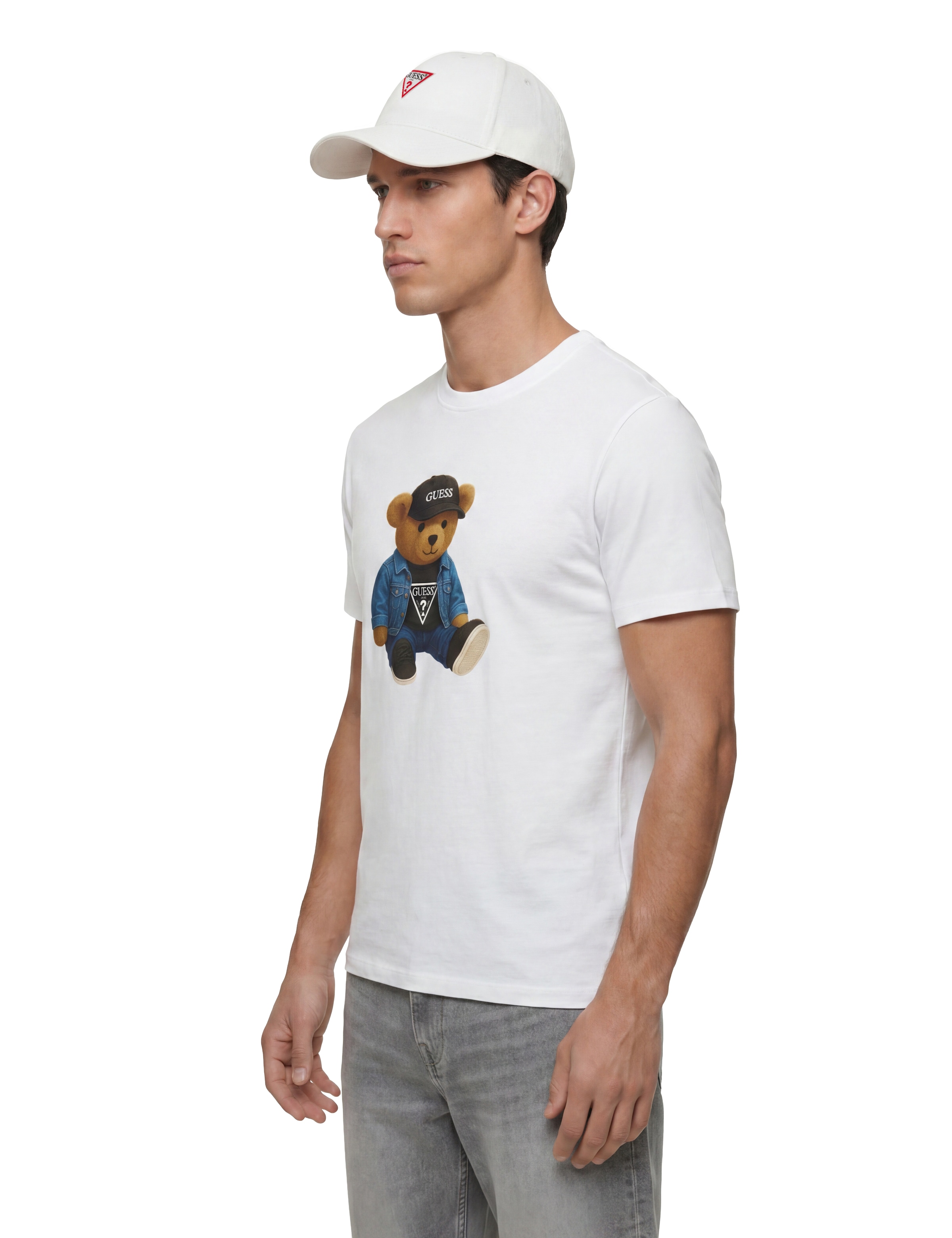 Guess T-Shirt »GUESS TEDDY BEAR« aus reiner Baumwolle, Rundhalsausschnitt