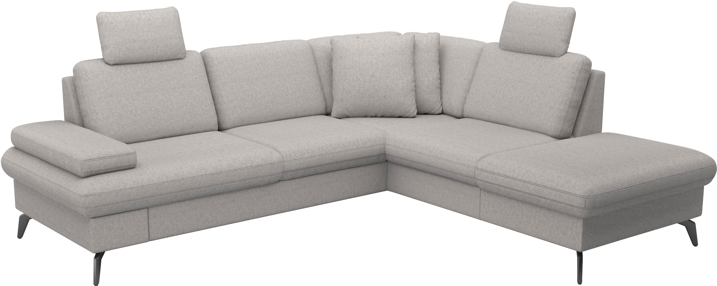 sit&more Ecksofa »Morris Jubi L-Form«, inkl. Armteilfunktion und 1 Zierkissen, wahlweise mit Bettfunktion