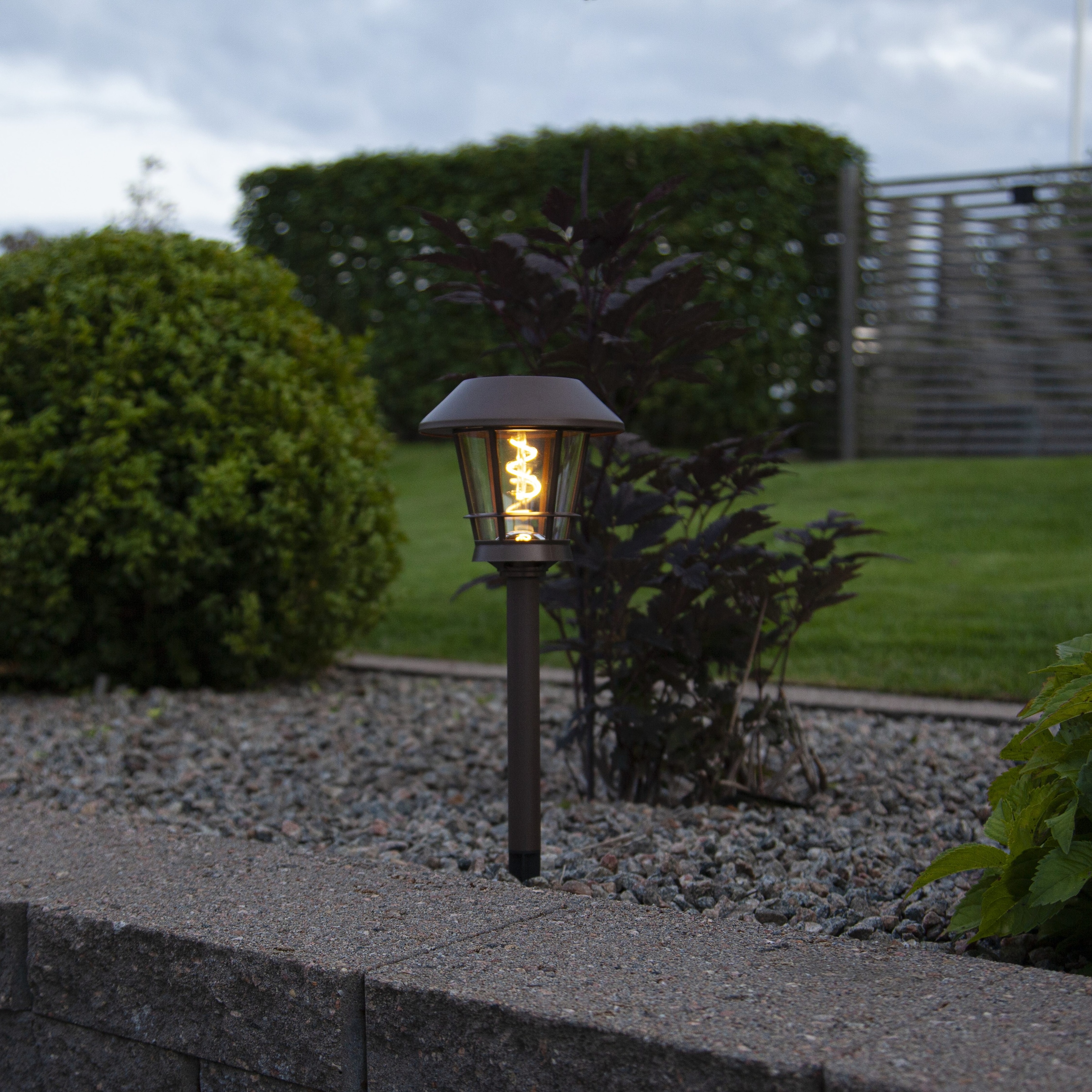 Parforce Traditional Hunting LED Solarleuchte »Solar-Wegleuchte Fergus« LED-Board 1 Stk. Warmweiß Spiral-Filament-LED, 3000 K, Dämmerungssensor