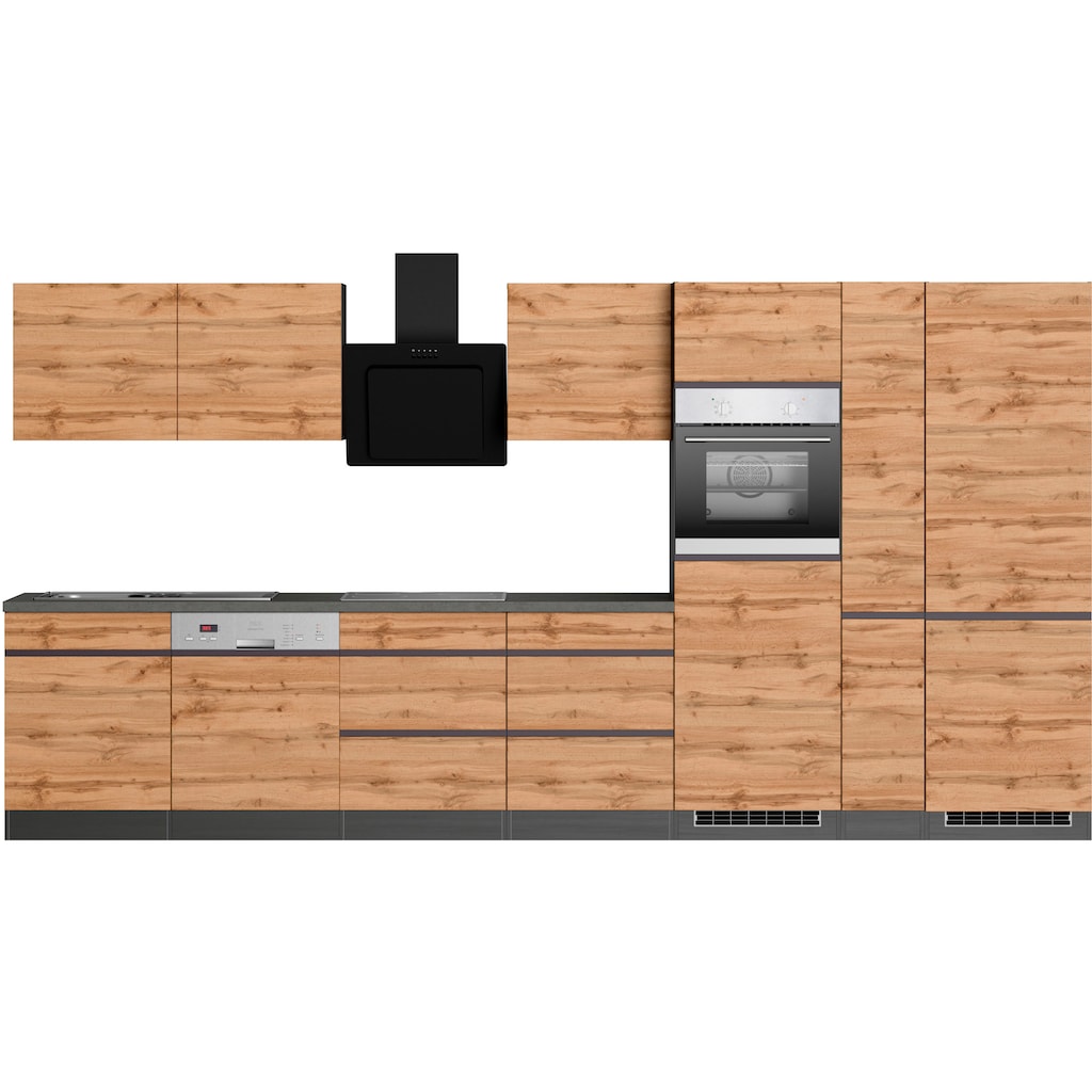 Kochstation Küche »KS-Riesa«, Stellbreite 390 cm, ohne E-Geräte